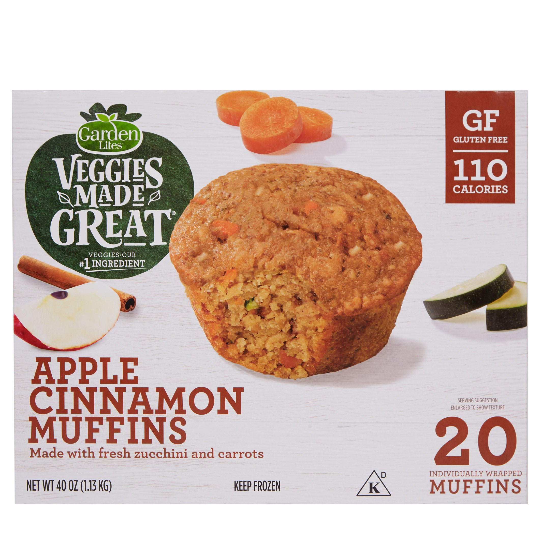 VEGGIES MADE GREAT APPLE CINNAMON MUFFIN 20 CT