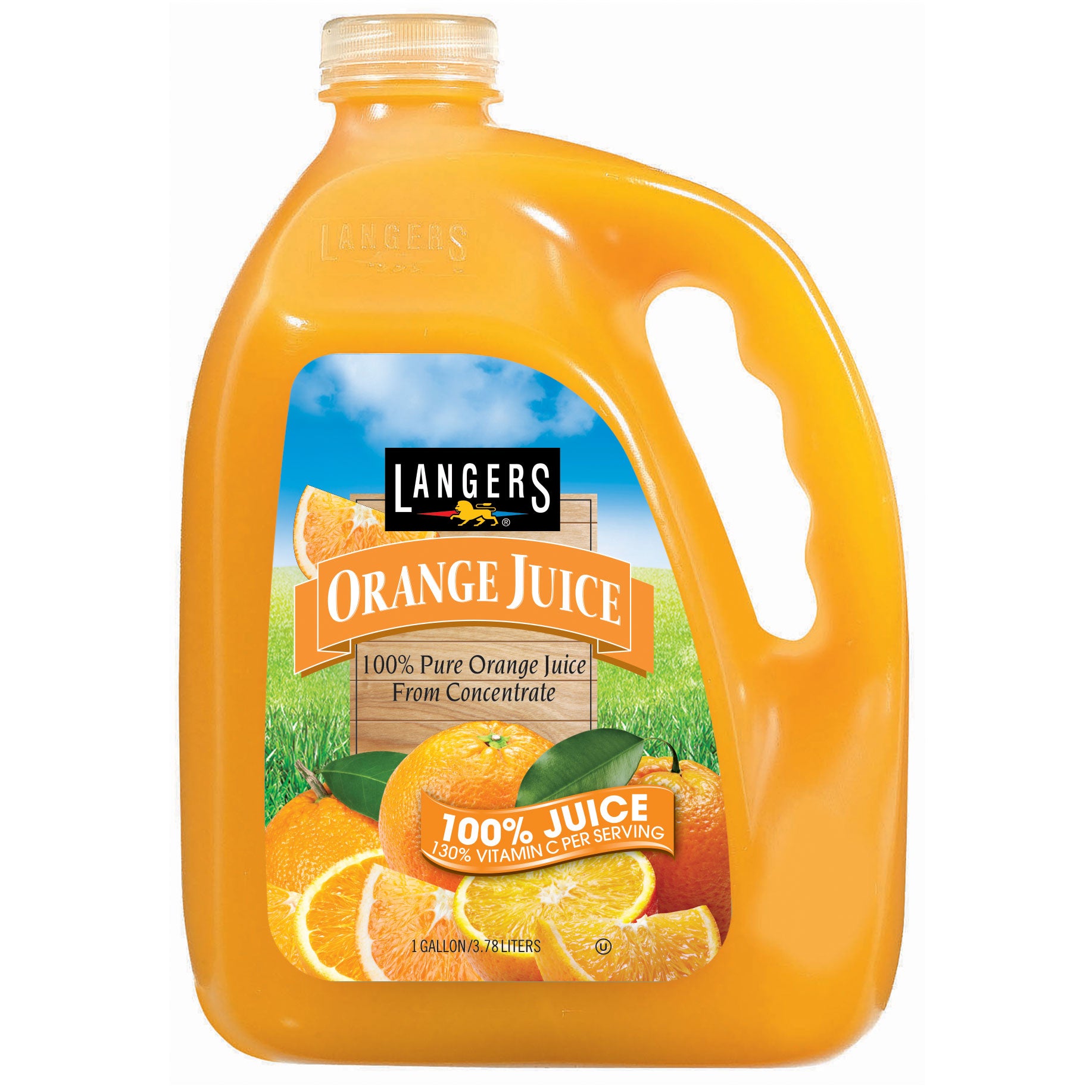 LANGERS 100% ORANGE JUICE 2/128 OZ