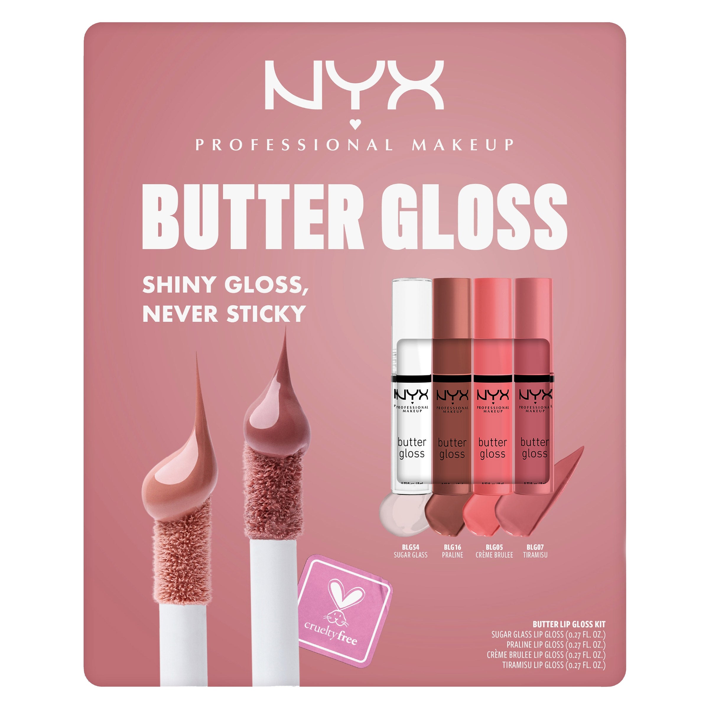 NYX BUTTER LIP GLOSS 4 PACK P250