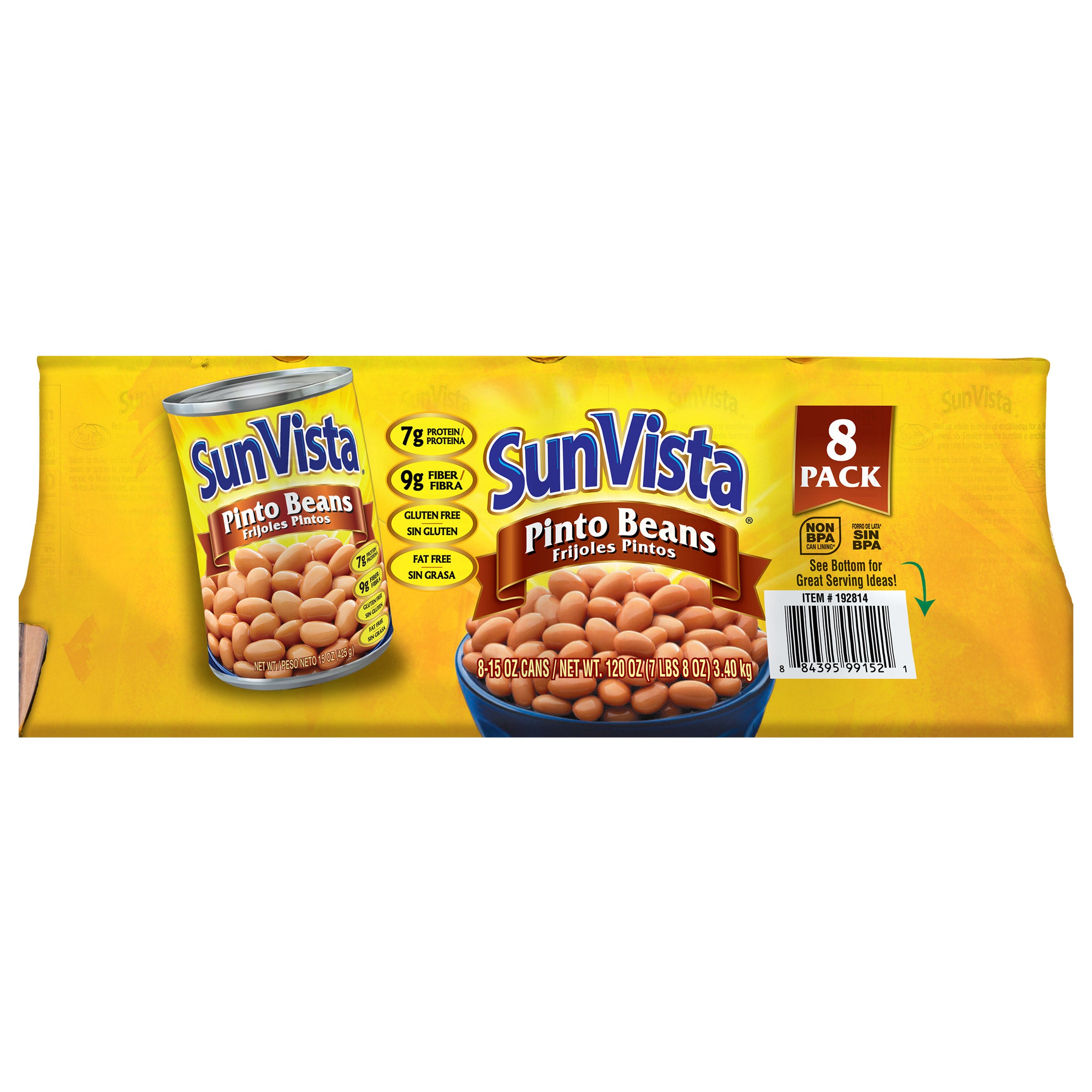 SUN VISTA PINTO BEANS 8/15 OZ - Image 1