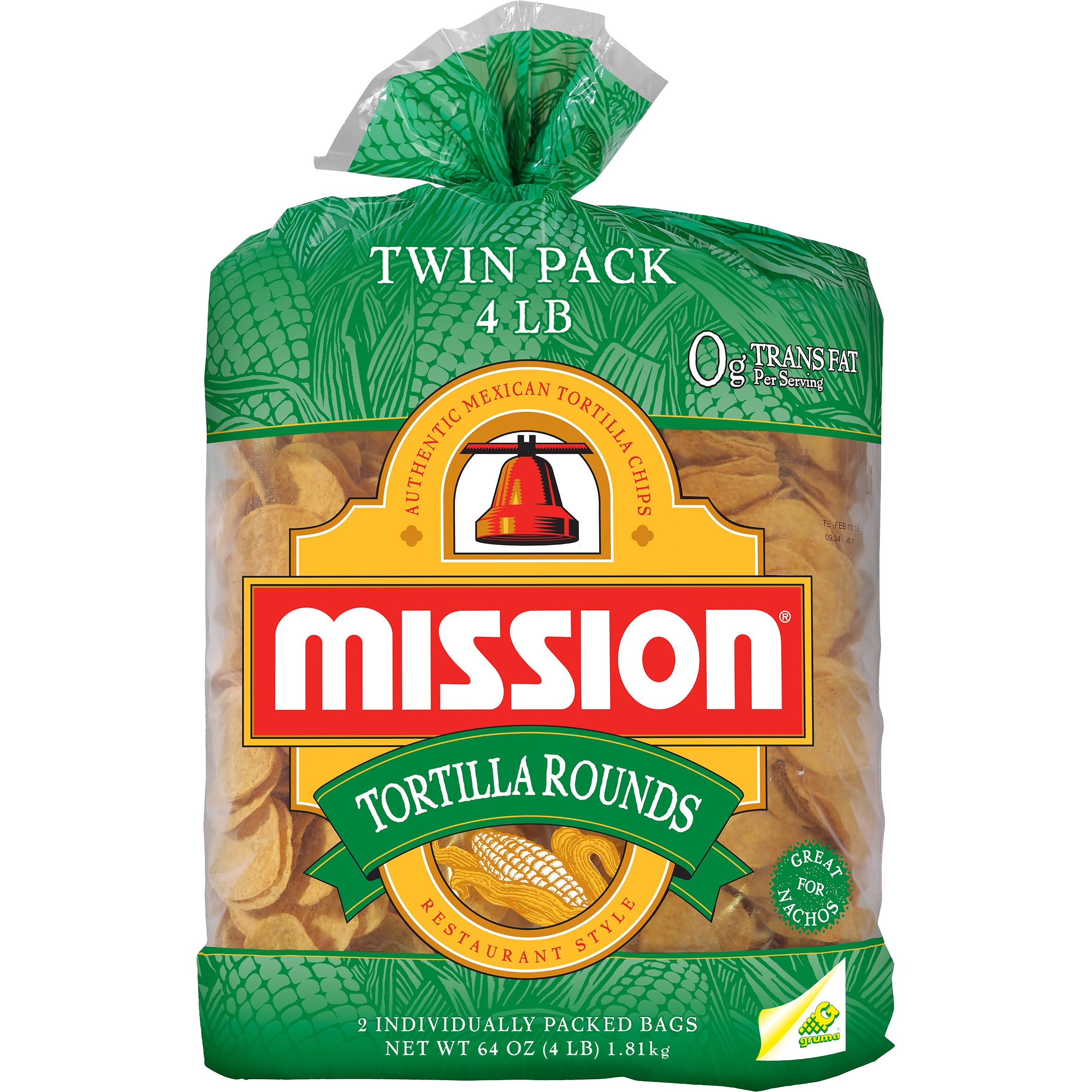 MISSION ROUND TORTILLA CHIPS 2 CT/2 LB