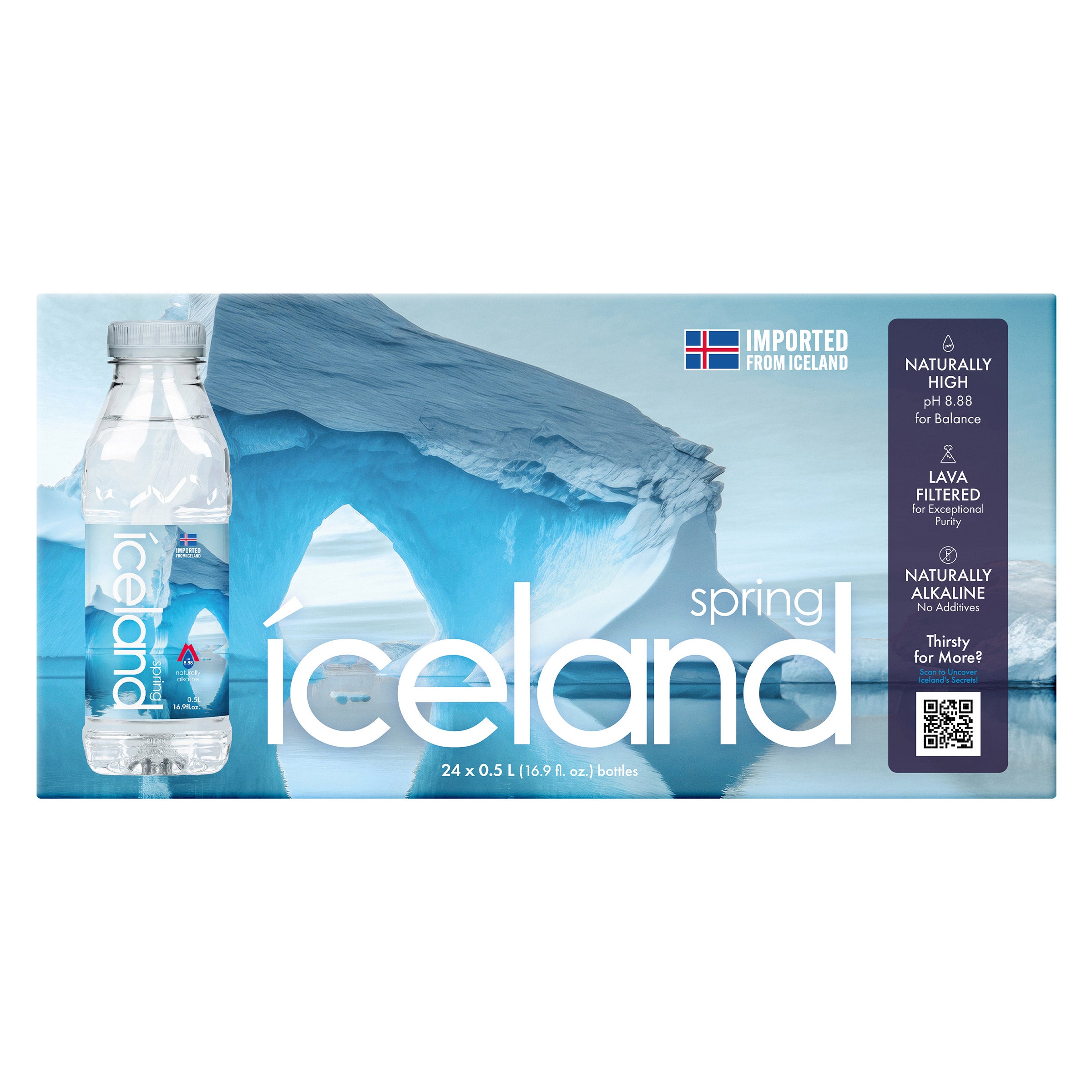 ICELAND SPRING ALKALINE WATER 24 CT / 16.9 OZ - Image 1