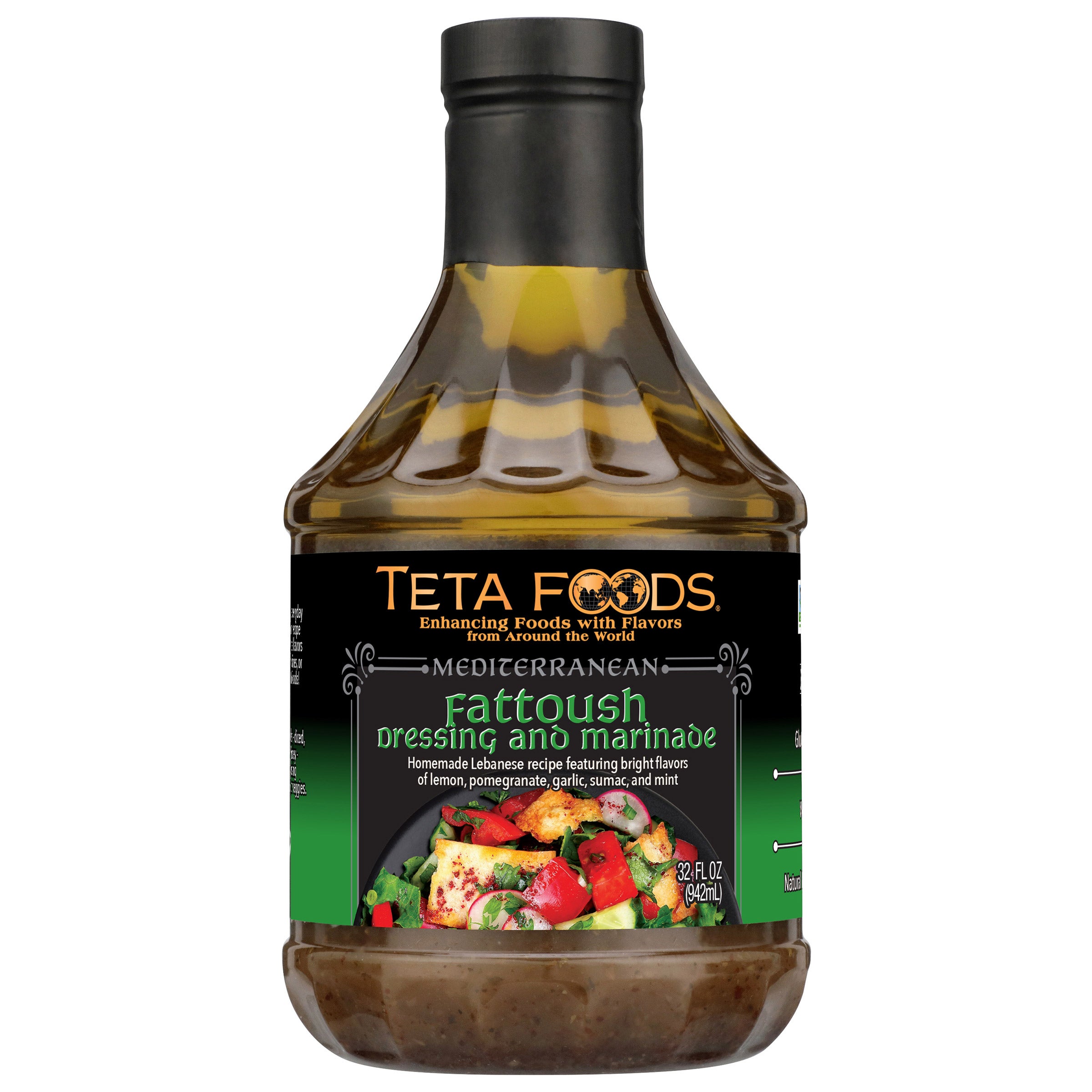 TETA FOODS FATTOUSH DRESSING 32 OUNCE BOTTLE