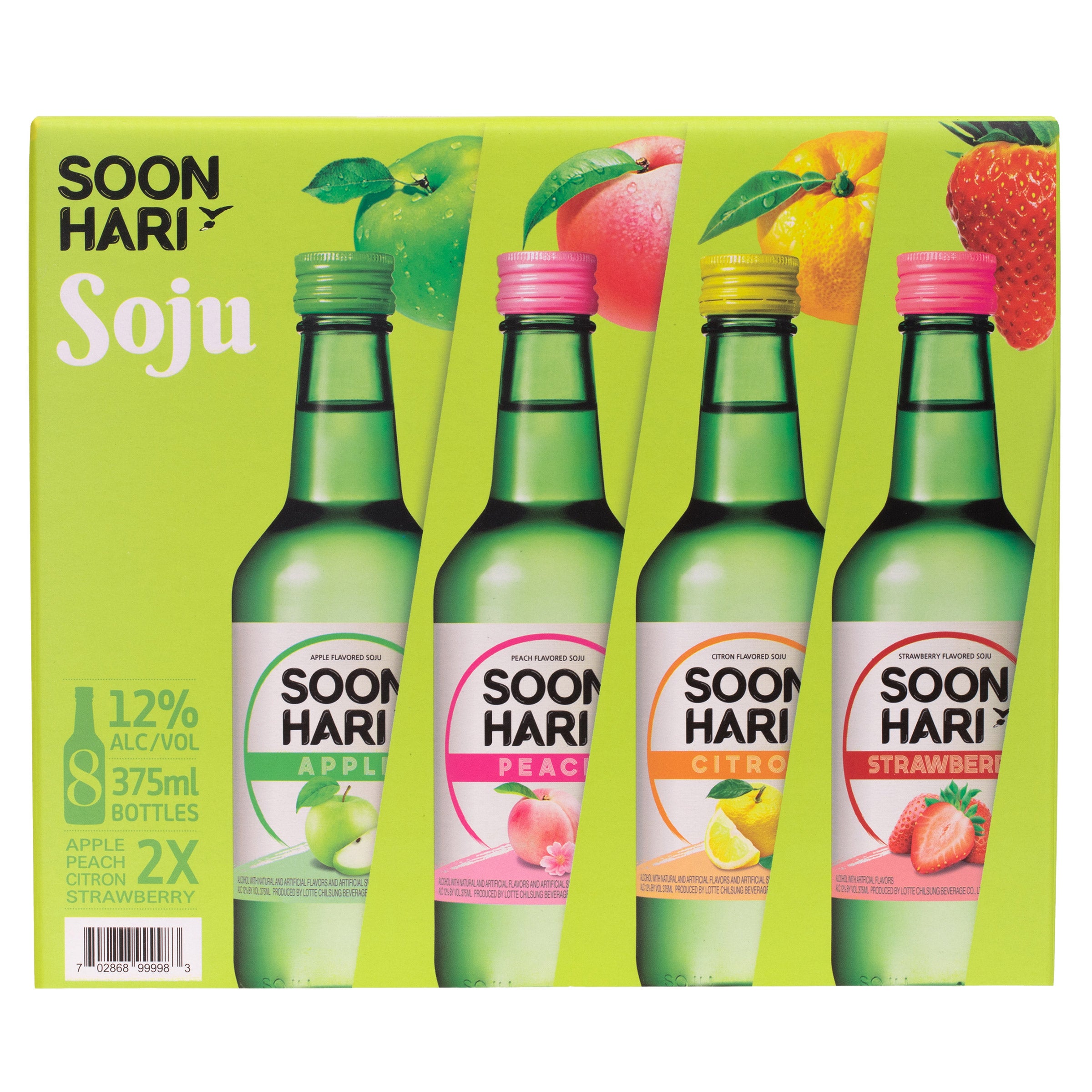 SOON HARI SOJU VARIETY SOUTH KOREA 8/375ML