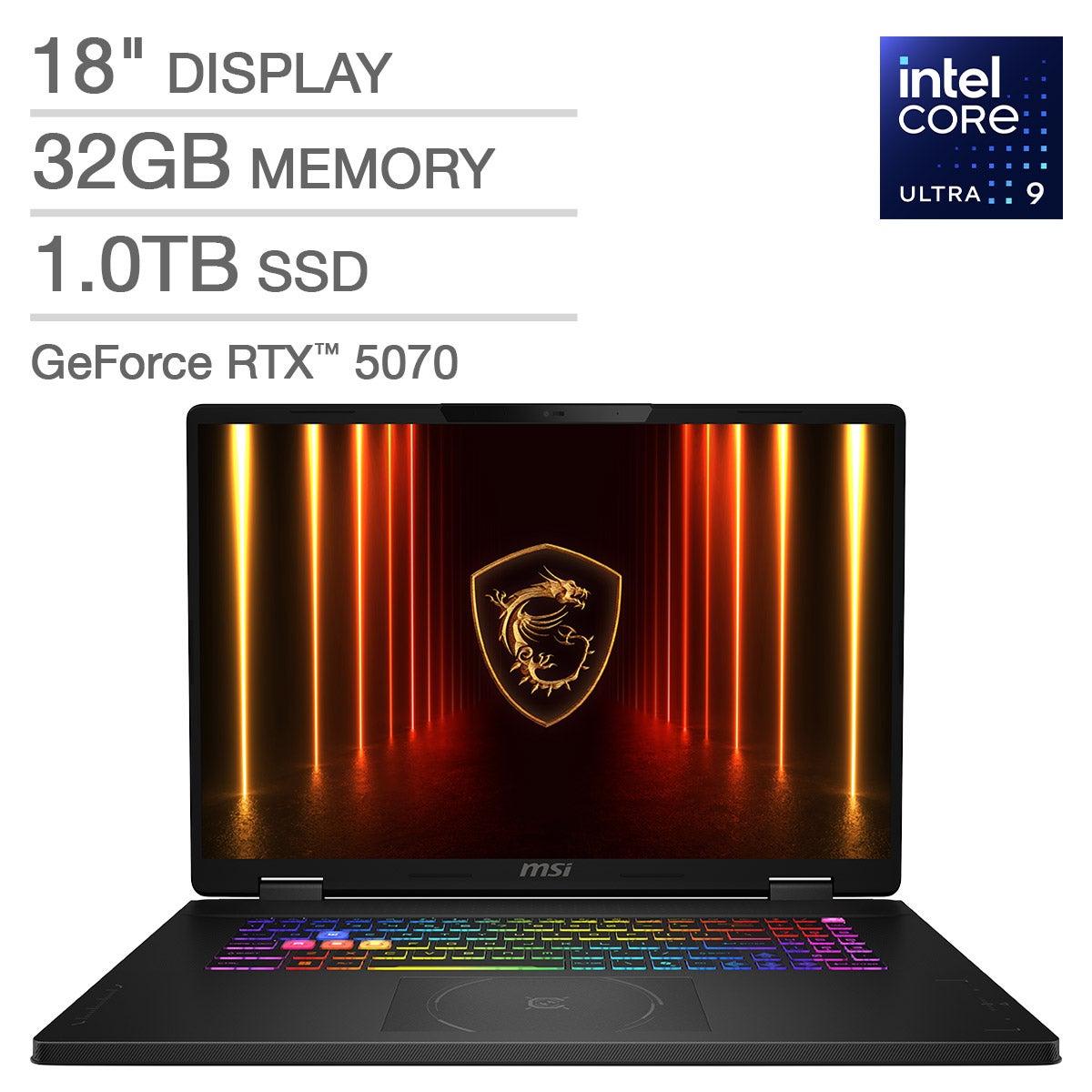 MSI CROSSHAIR 18¨ GAMING LAPTOP NVIDIA GEFORCE RTX5070 - Image 1
