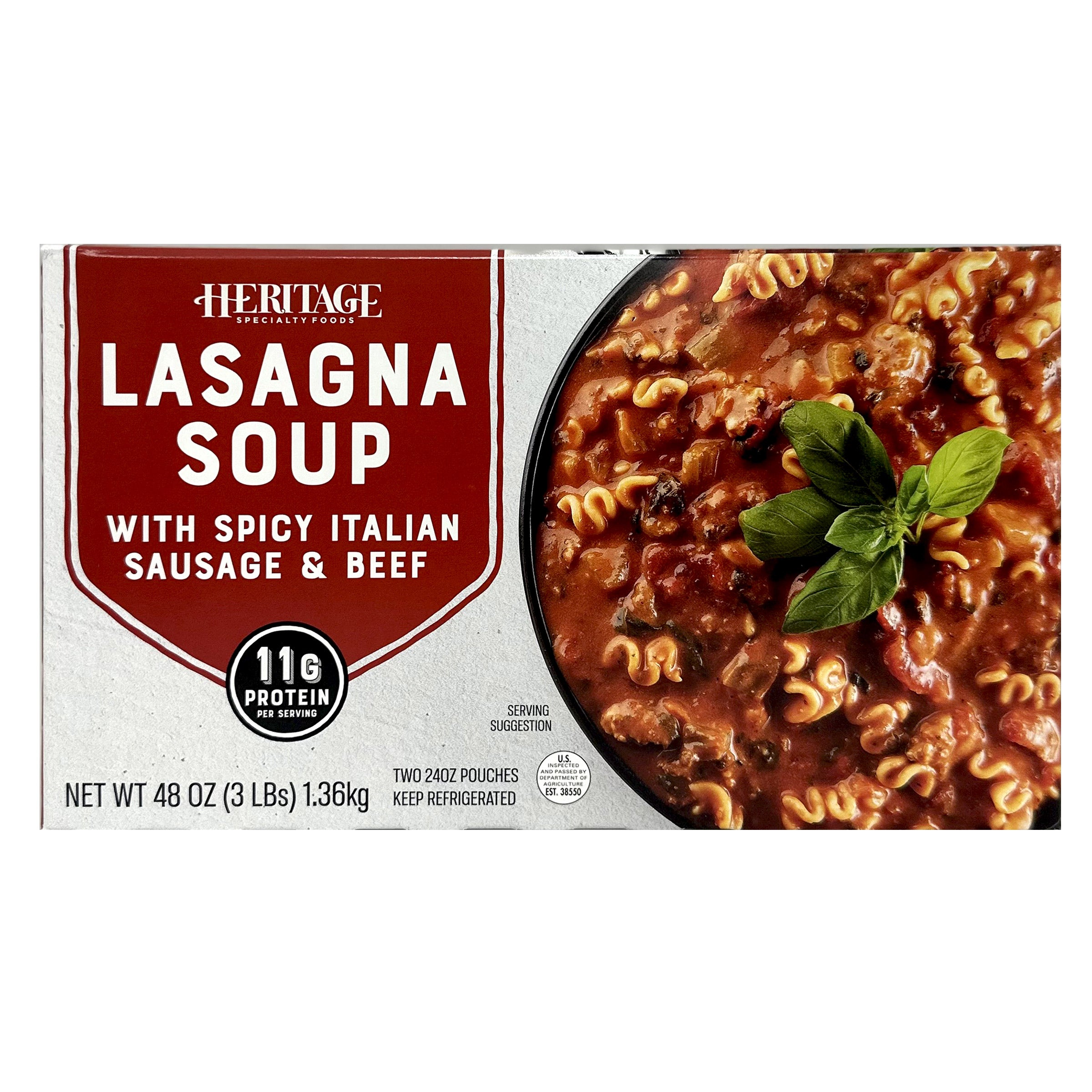 HERITAGE LASAGNA SOUP 2 PACK 24 OUNCES EACH - Image 1