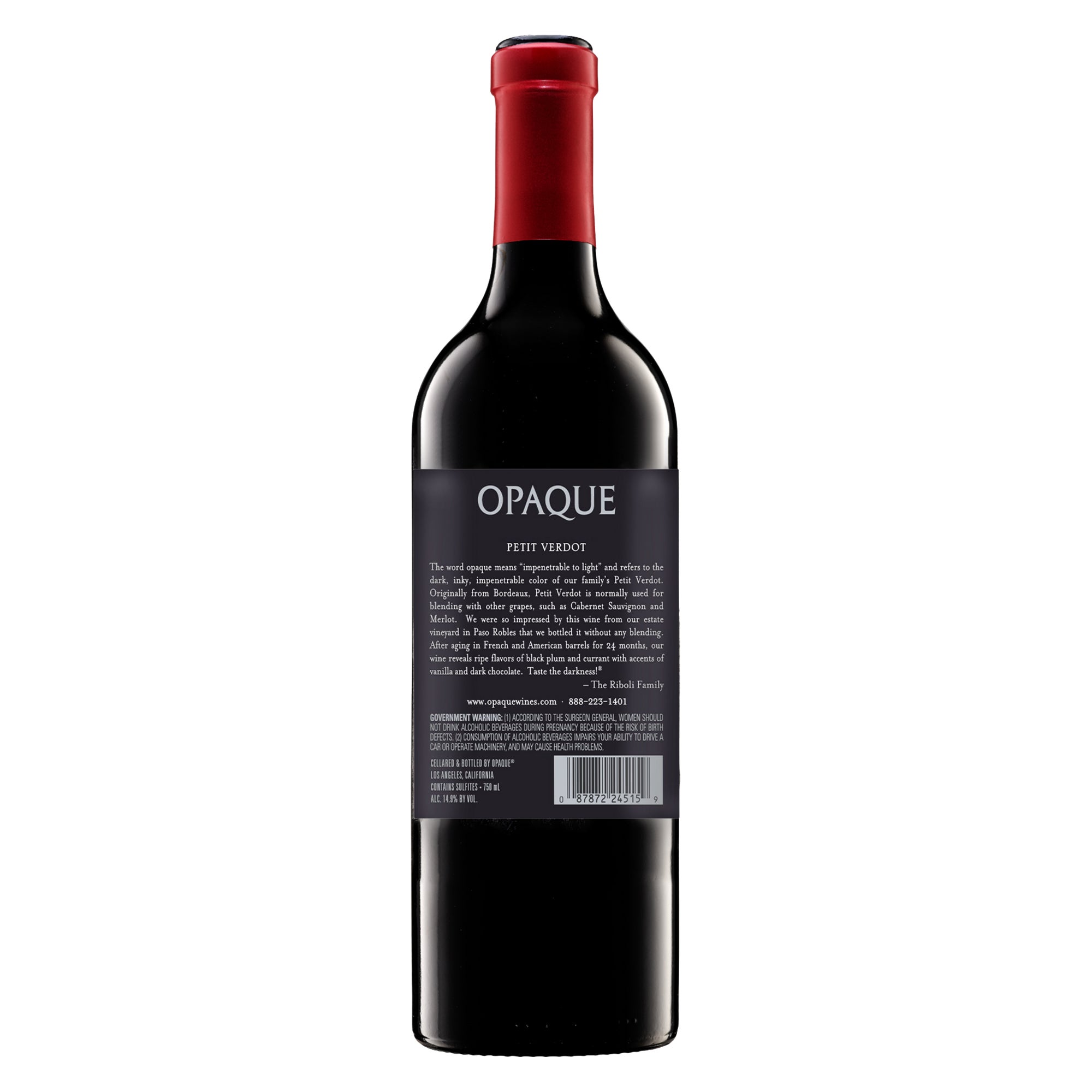 OPAQUE PETITE VERDOT PASO ROBLES, CA 750ML