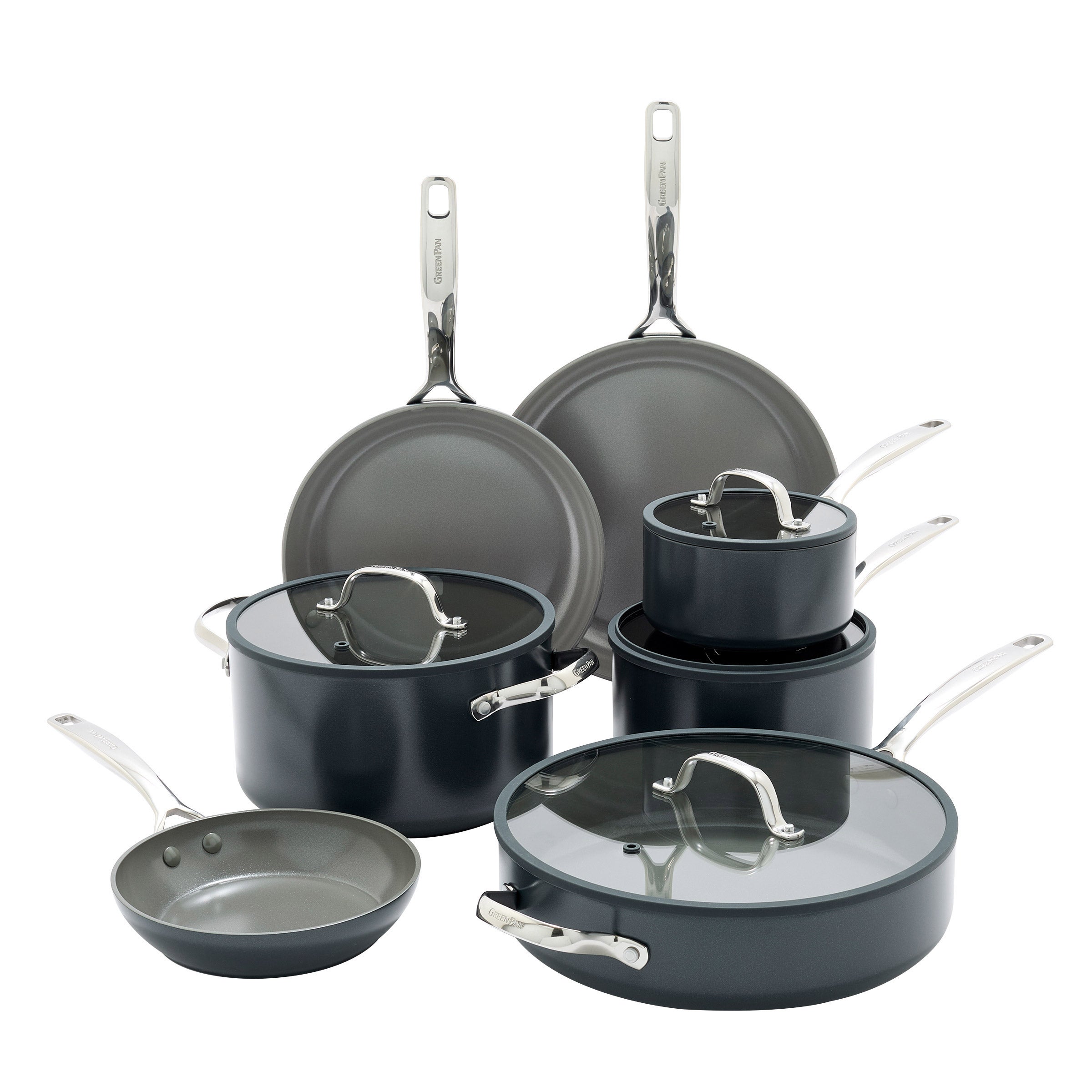 GREENPAN ERAS CERAMIC NON-STICK COOKWARE SET 11-PIECE - Image 1