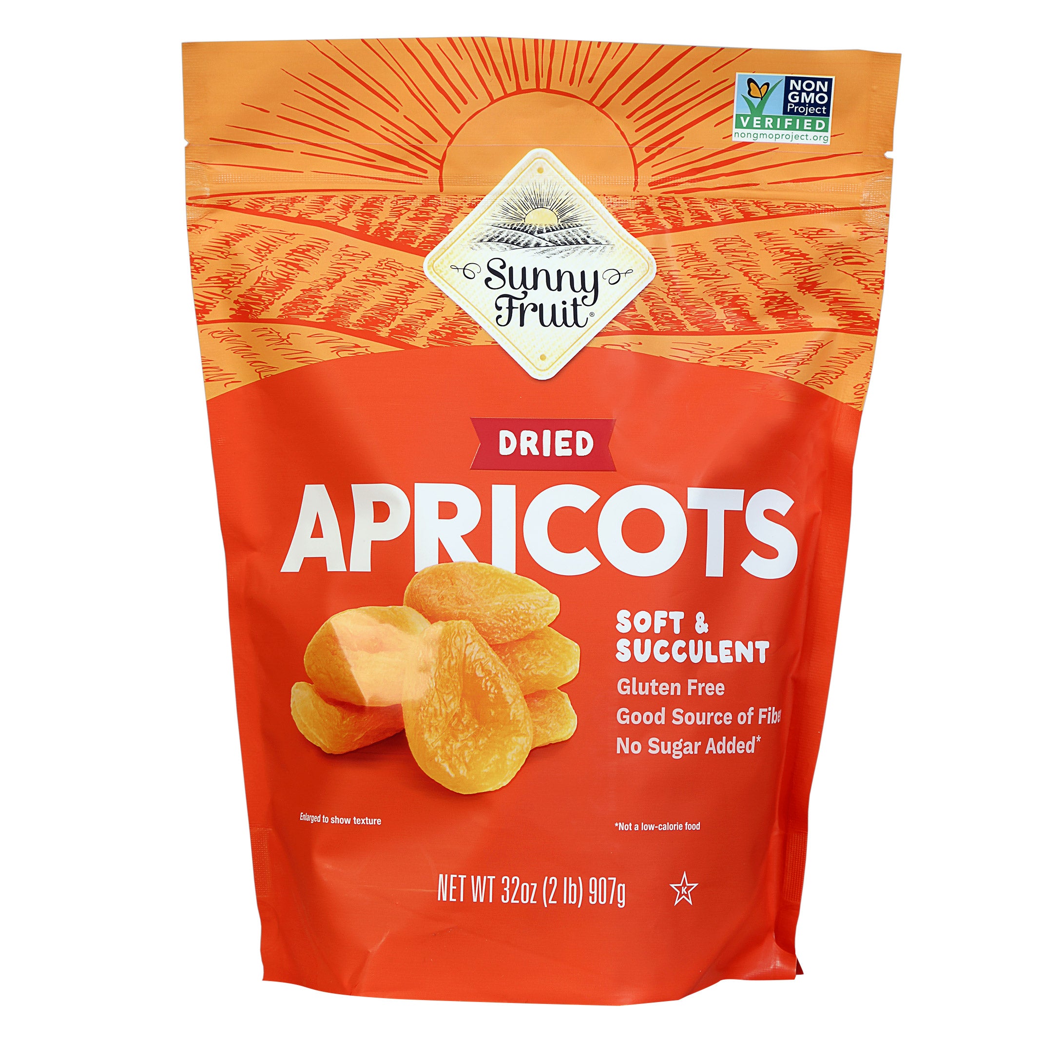 SUNNY FRUIT DRIED APRICOTS 32 OUNCE BAG - Image 1
