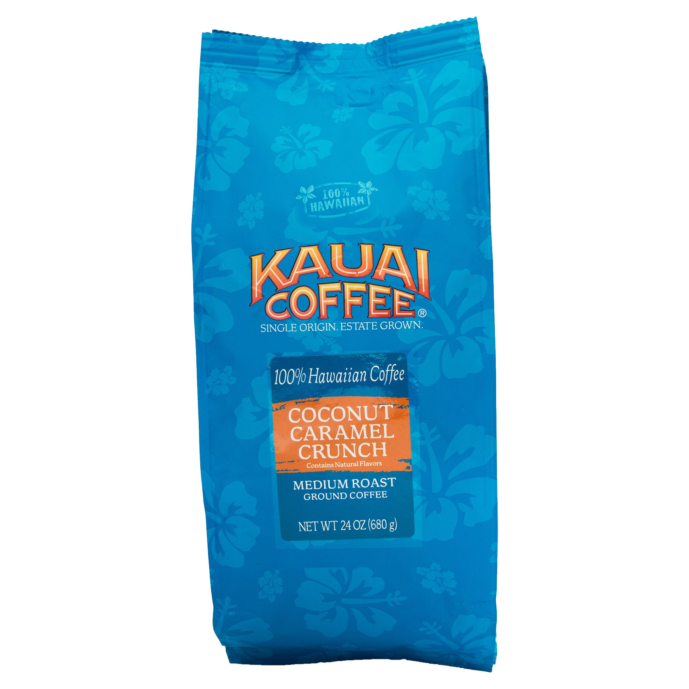 KAUAI COFFEE COMPANY COCONUT CARAMEL CRUNCH 24 OZ - Image 1