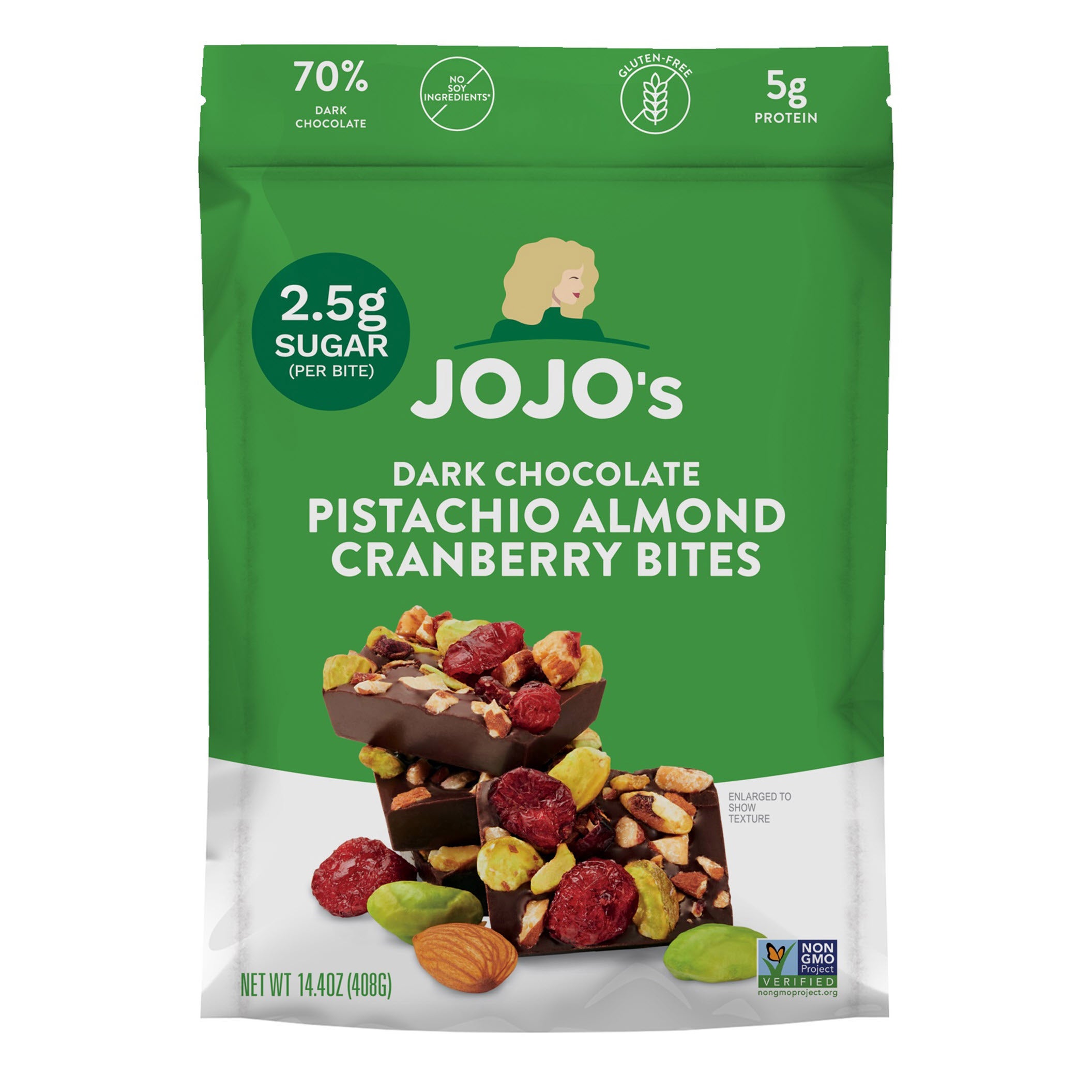 JOJO'S DARK CHOCOLATE BITES 14.4 OZ - Image 1