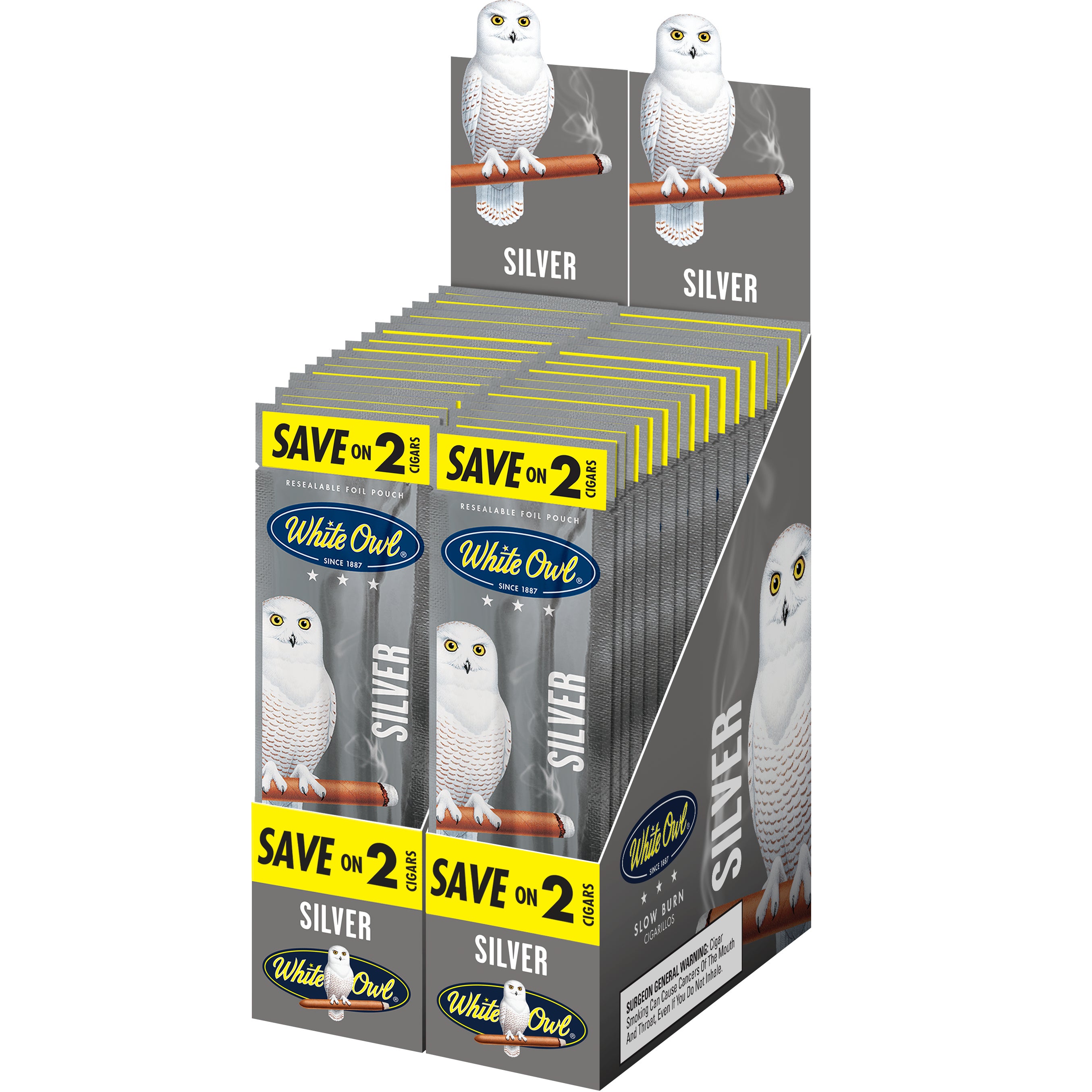WHITE OWL SILVER CIGARILLOS 30/2CT SAVE ON 2