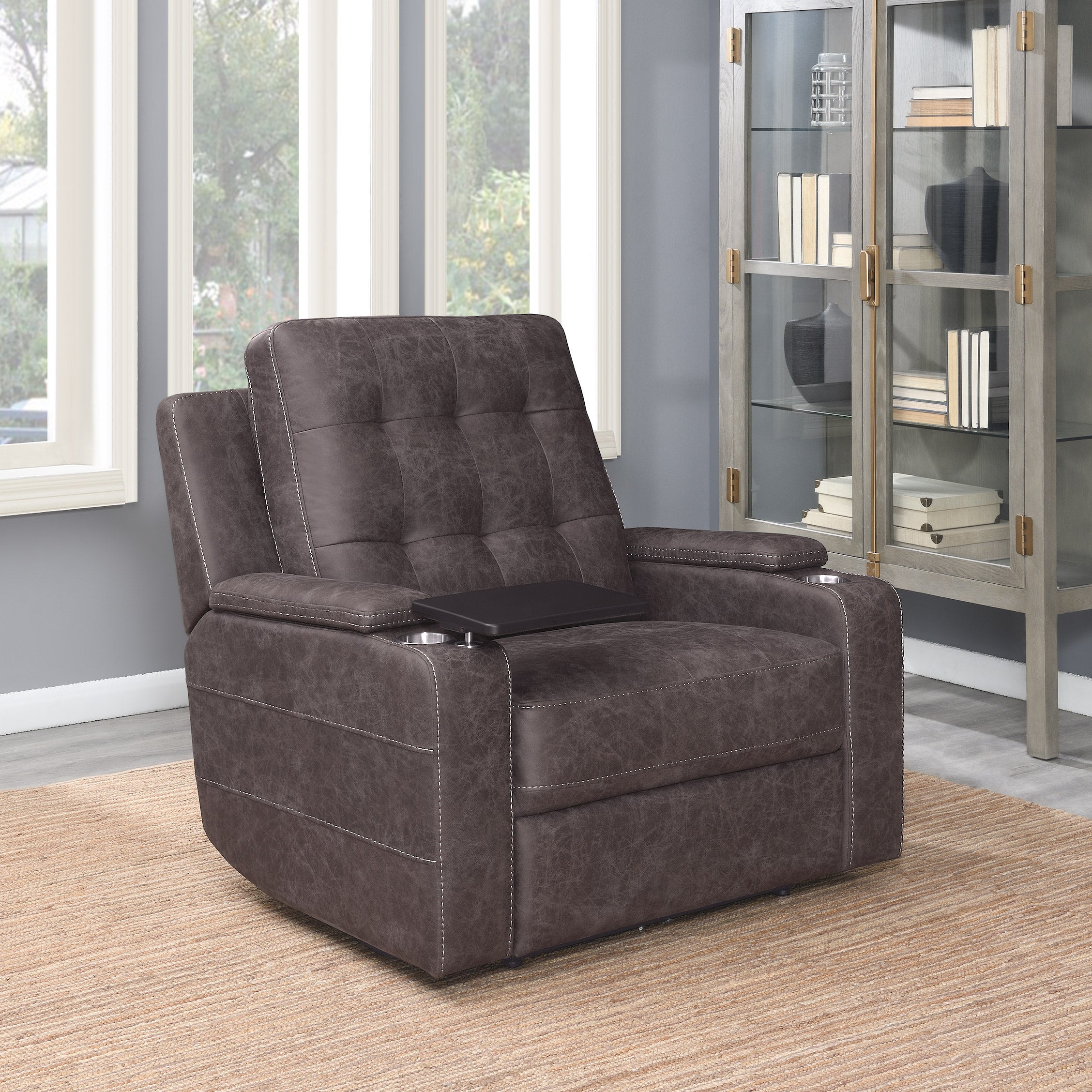 SYNERGY HOME CAMBRELL FABRIC POWER RECLINER