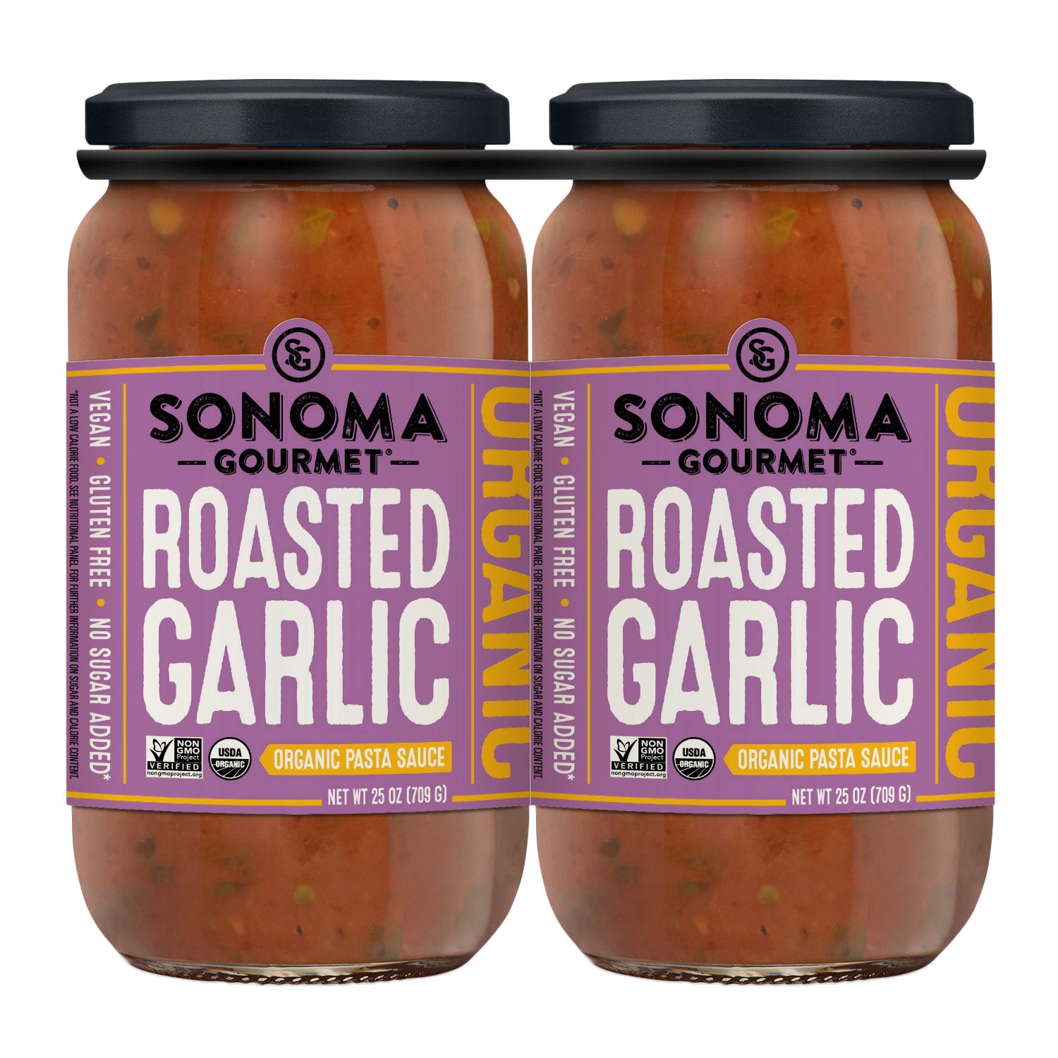 SONOMA GOURMET ORGANIC ROASTED GARLIC SAUCE 2/25 OZ - Image 1
