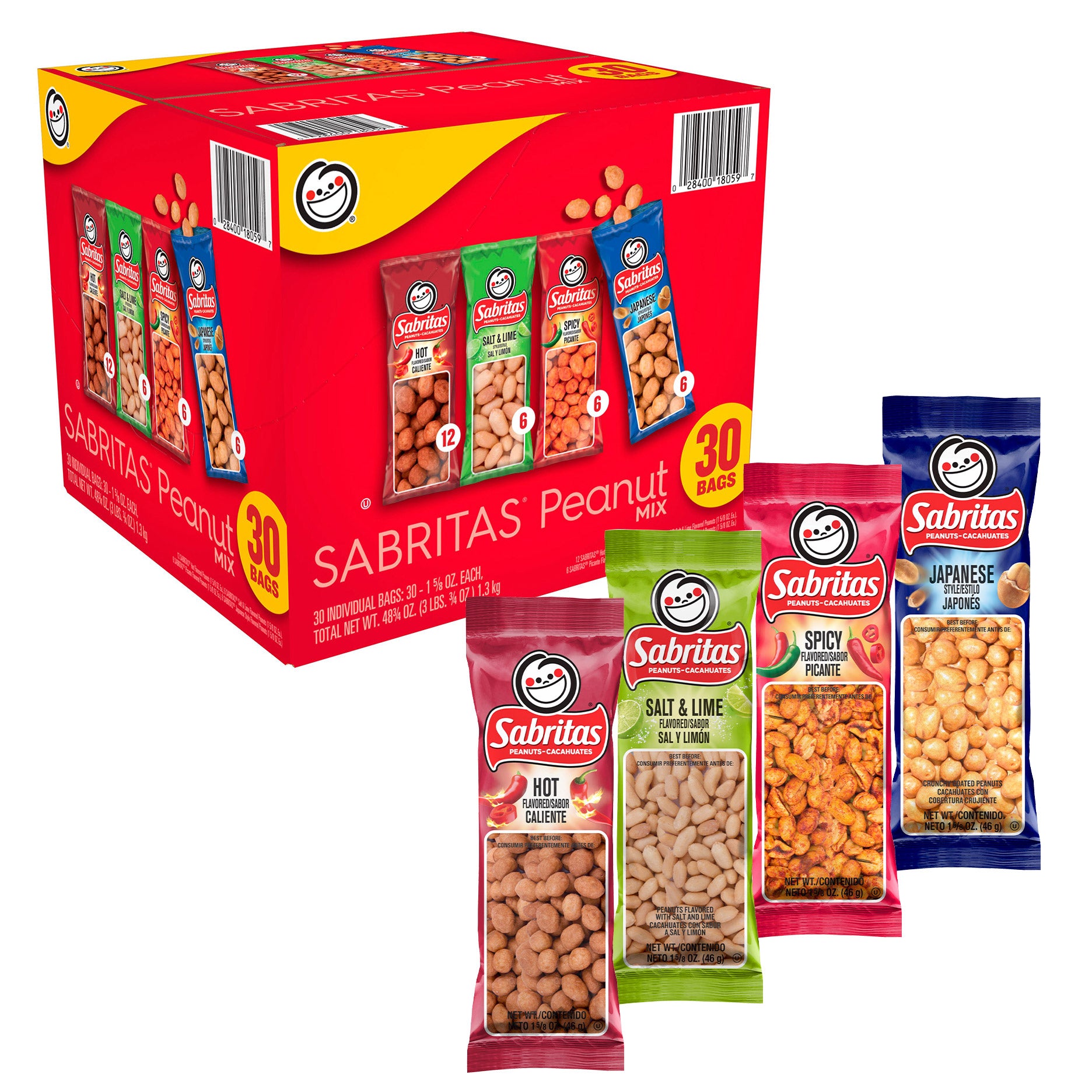 SABRITAS PEANUT MIX 30 COUNT BOX - Image 1