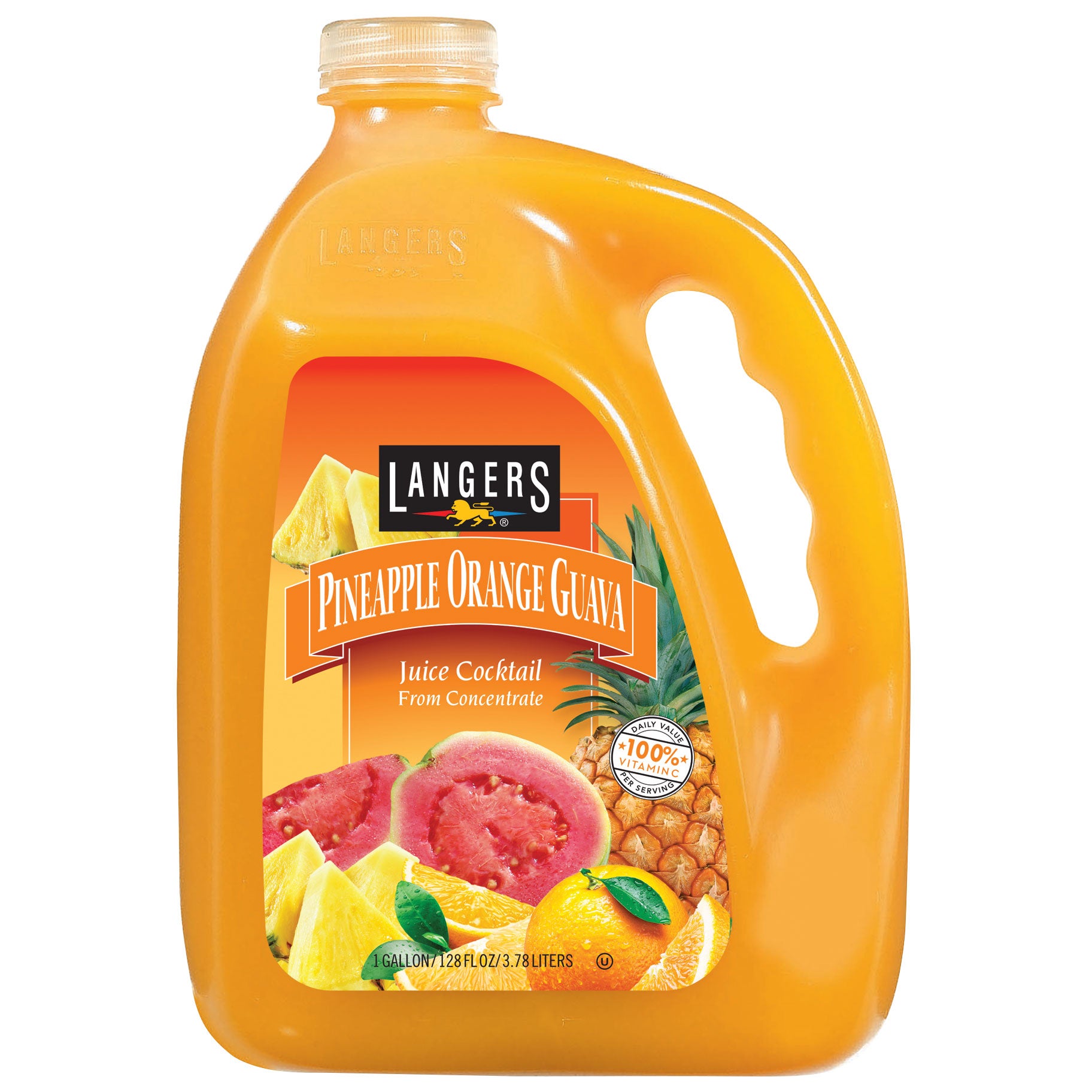 LANGERS JUICE PINEAPPLE ORANGE GUAVA 2 PACK 128 OUNCES EACH