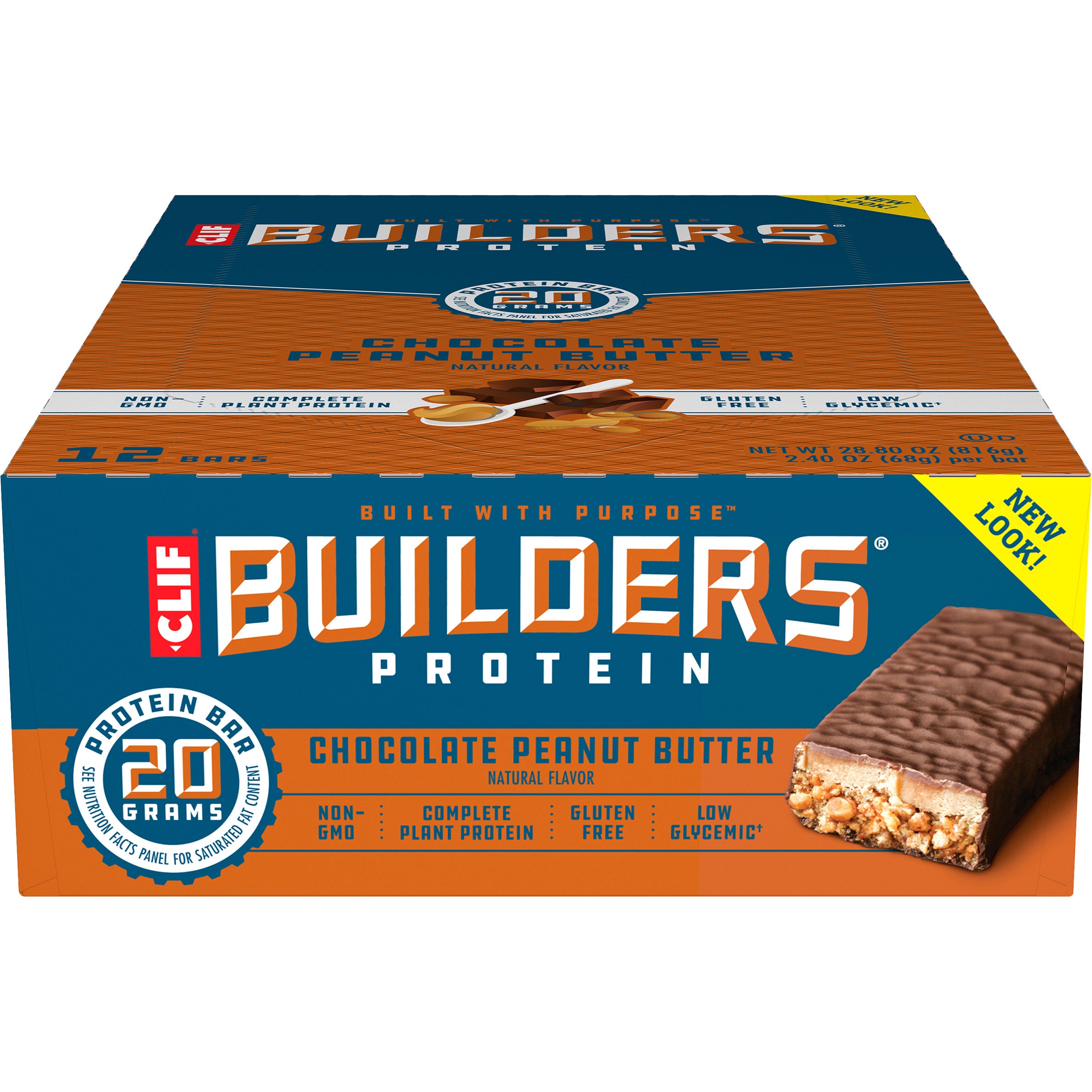 CLIF BUILDER'S BAR CHOC PEANUT BUTTER BAR 12 CT/2.4 OZ - Image 1