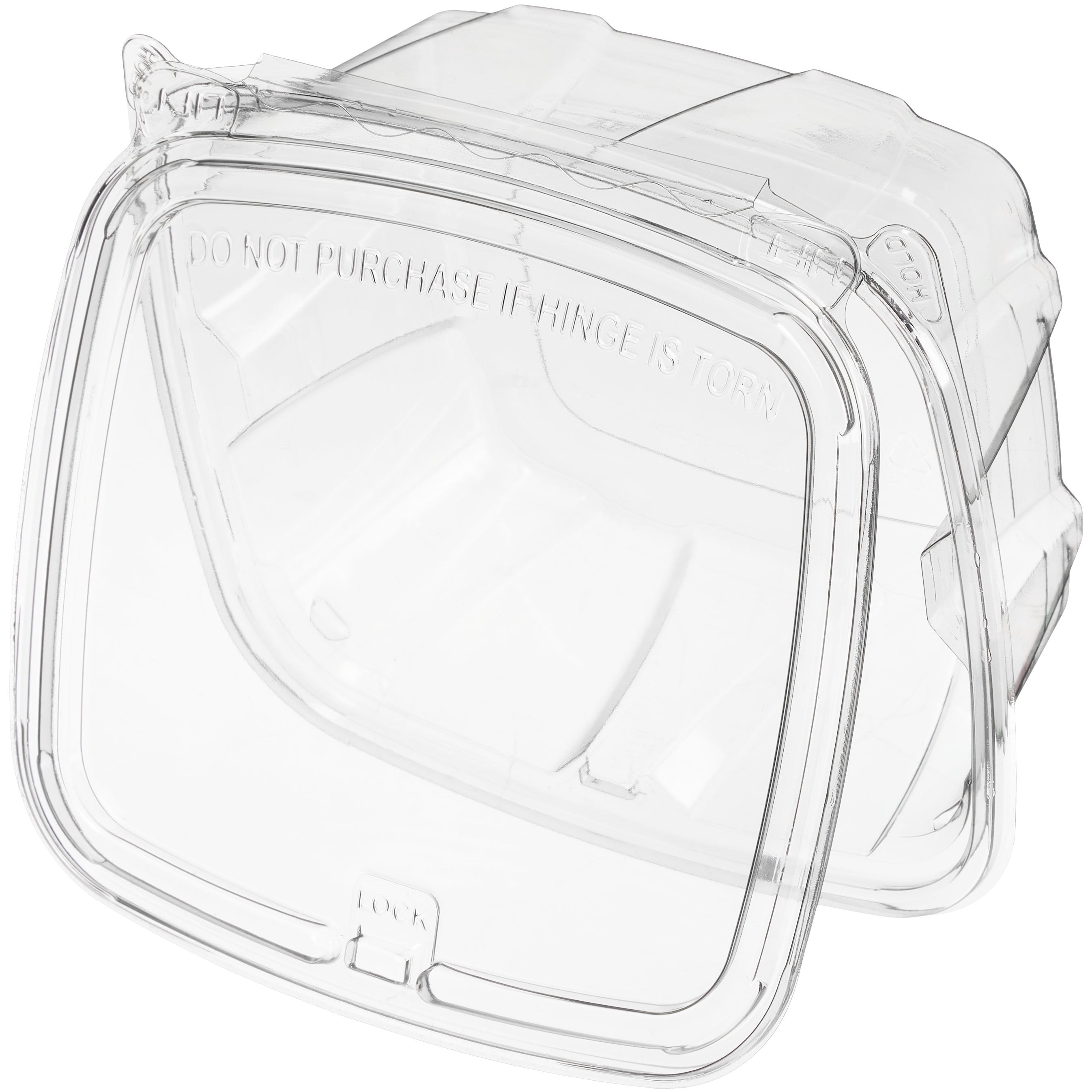 DART CLEAR HINGED FLAT LID CONTAINER 200/32 OZ