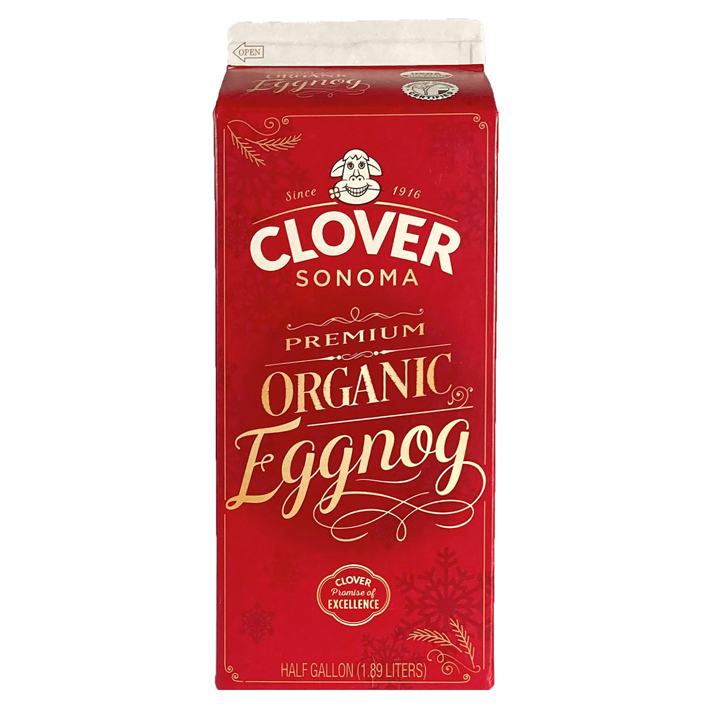ORGANIC CLOVER EGG NOG 64 OUNCES