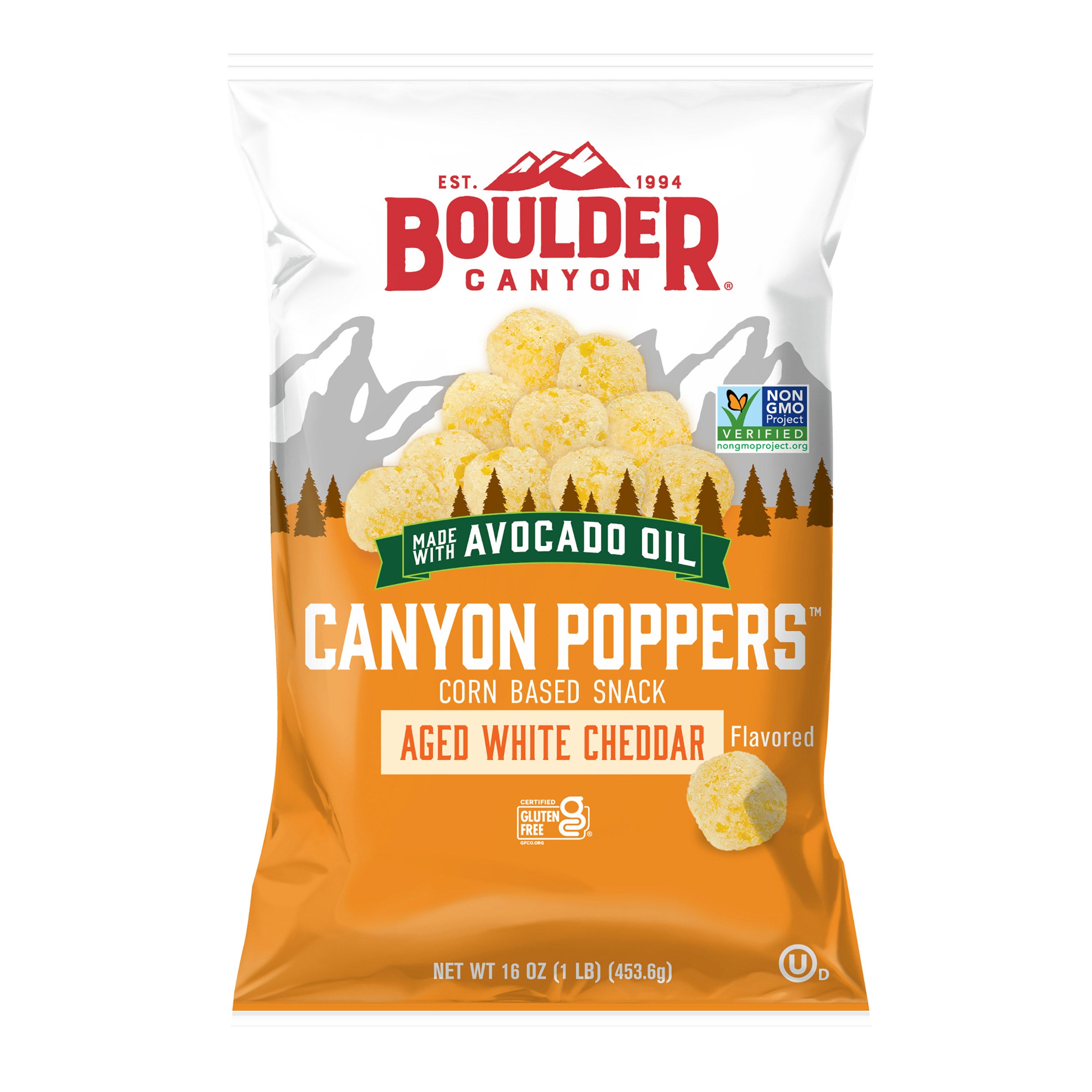 BOULDER CANYON WHITE CHEDDAR POPPERS 16 OUNCE BAG - Image 1