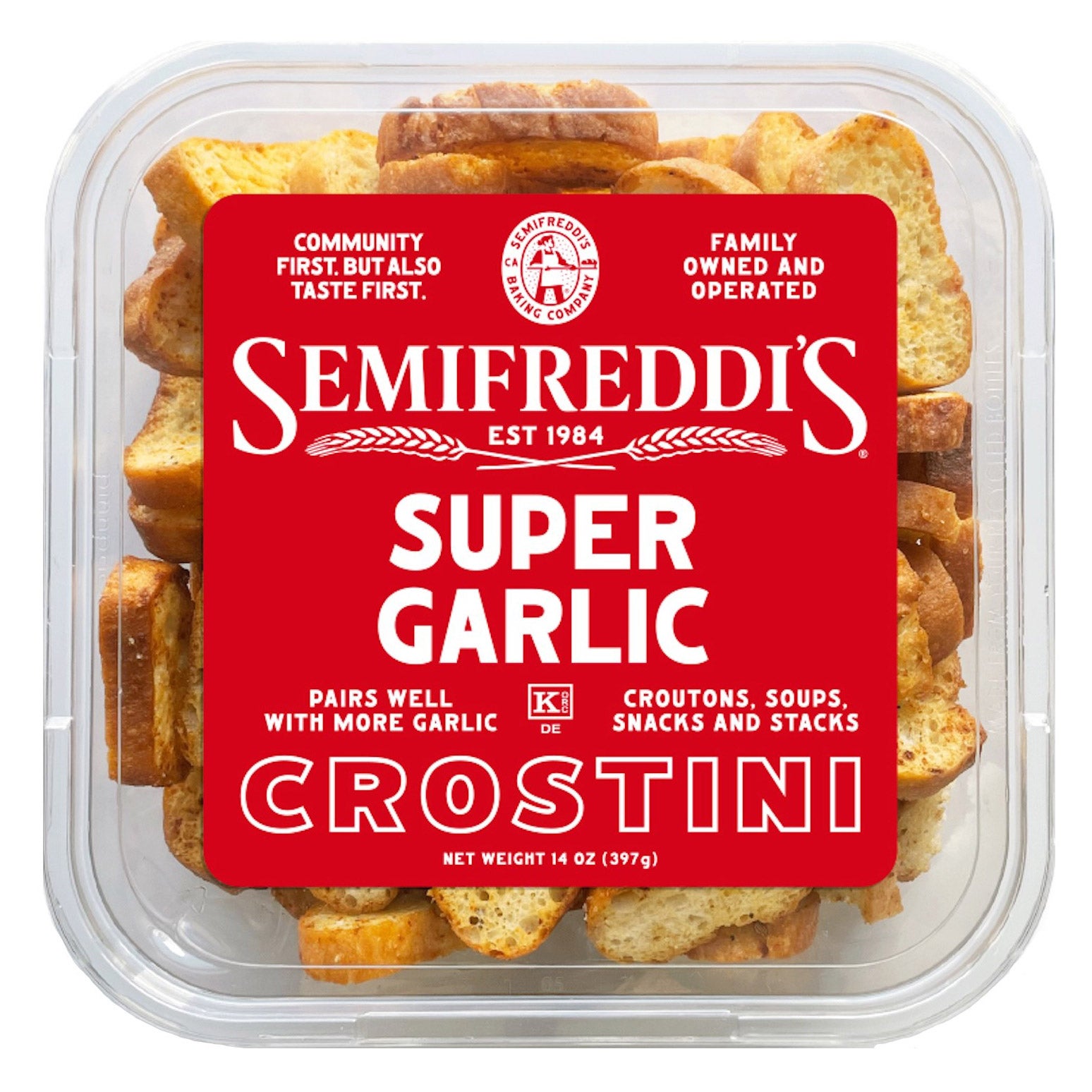 SEMIFREDDI'S SUPER GARLIC CROSTINI 14 OUNCES - $6.99 at Costco