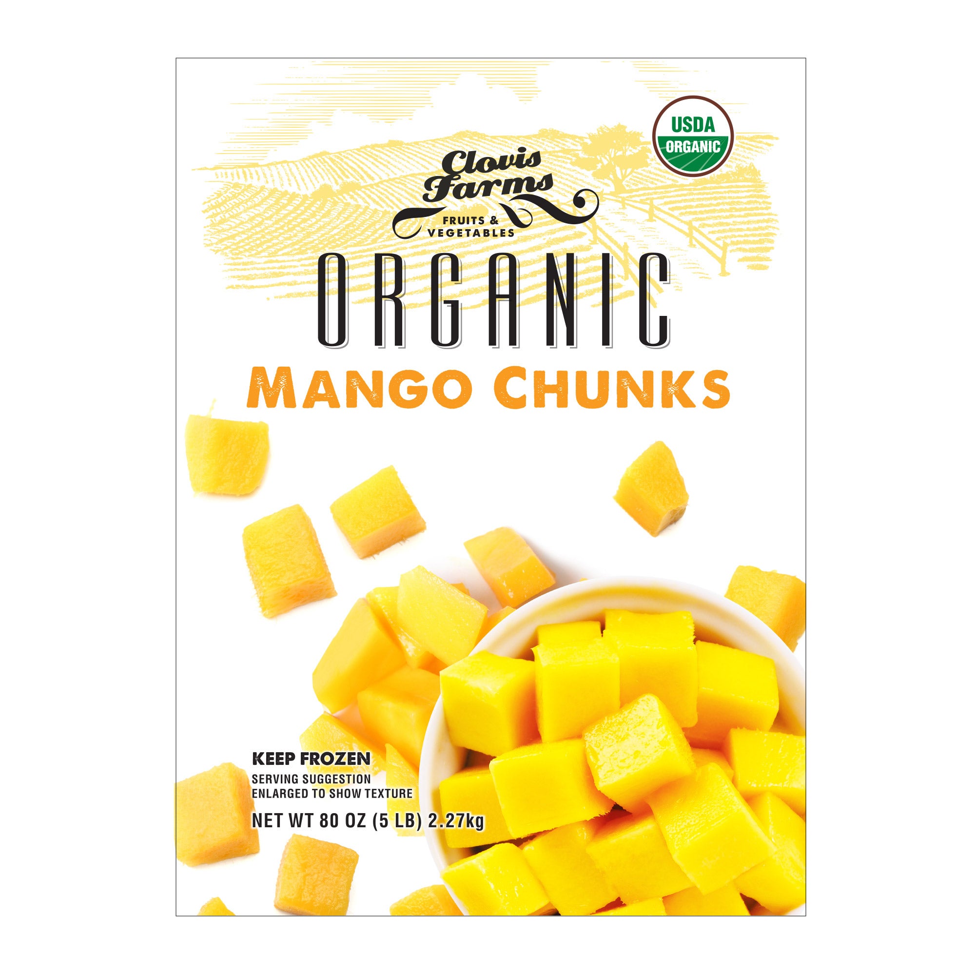 CLOVIS FARMS ORGANIC MANGO CHUNK 5 LBS