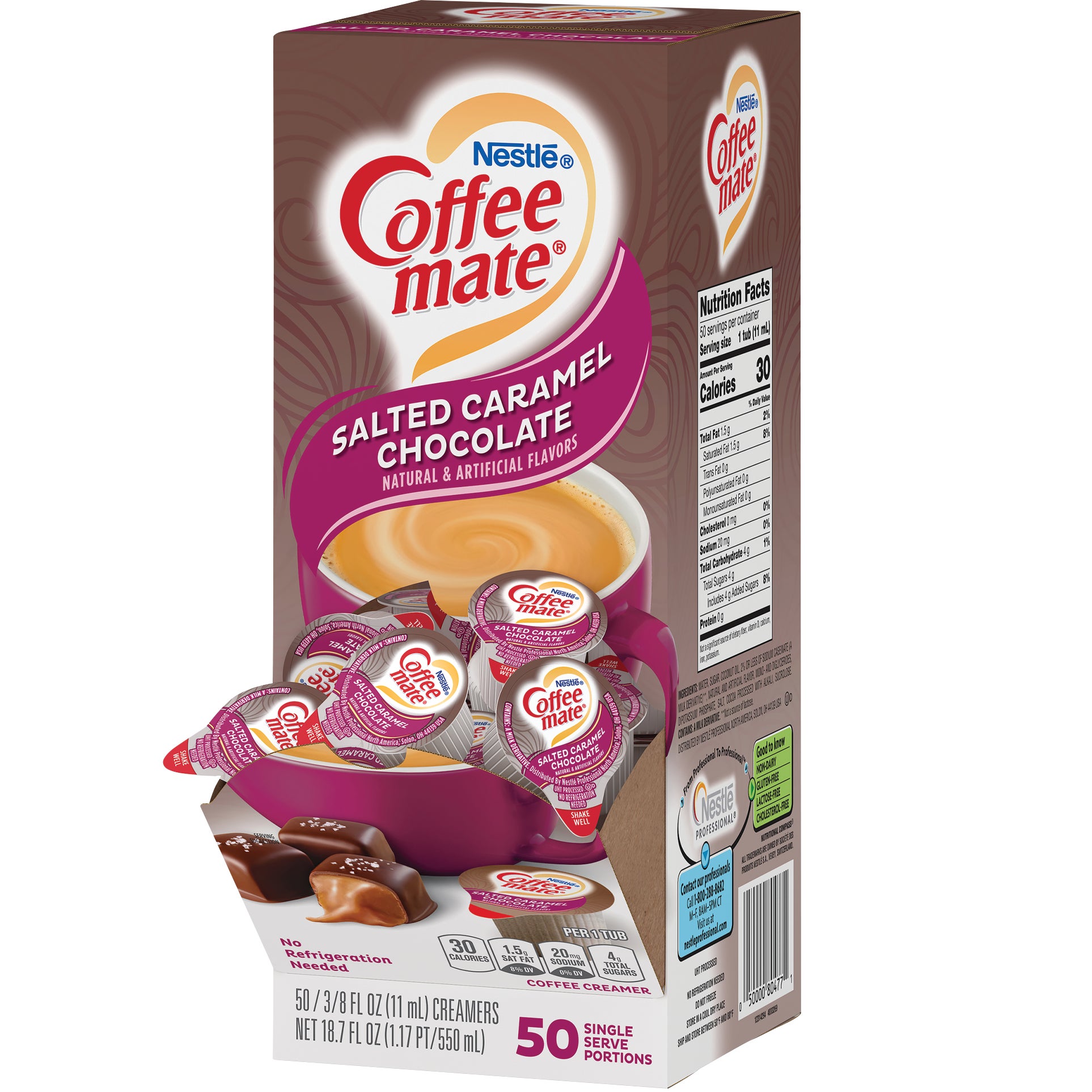 COFFEEMATE CREAMER SALTED CARAMEL CHOCLTE NES77197 50CT - Image 1