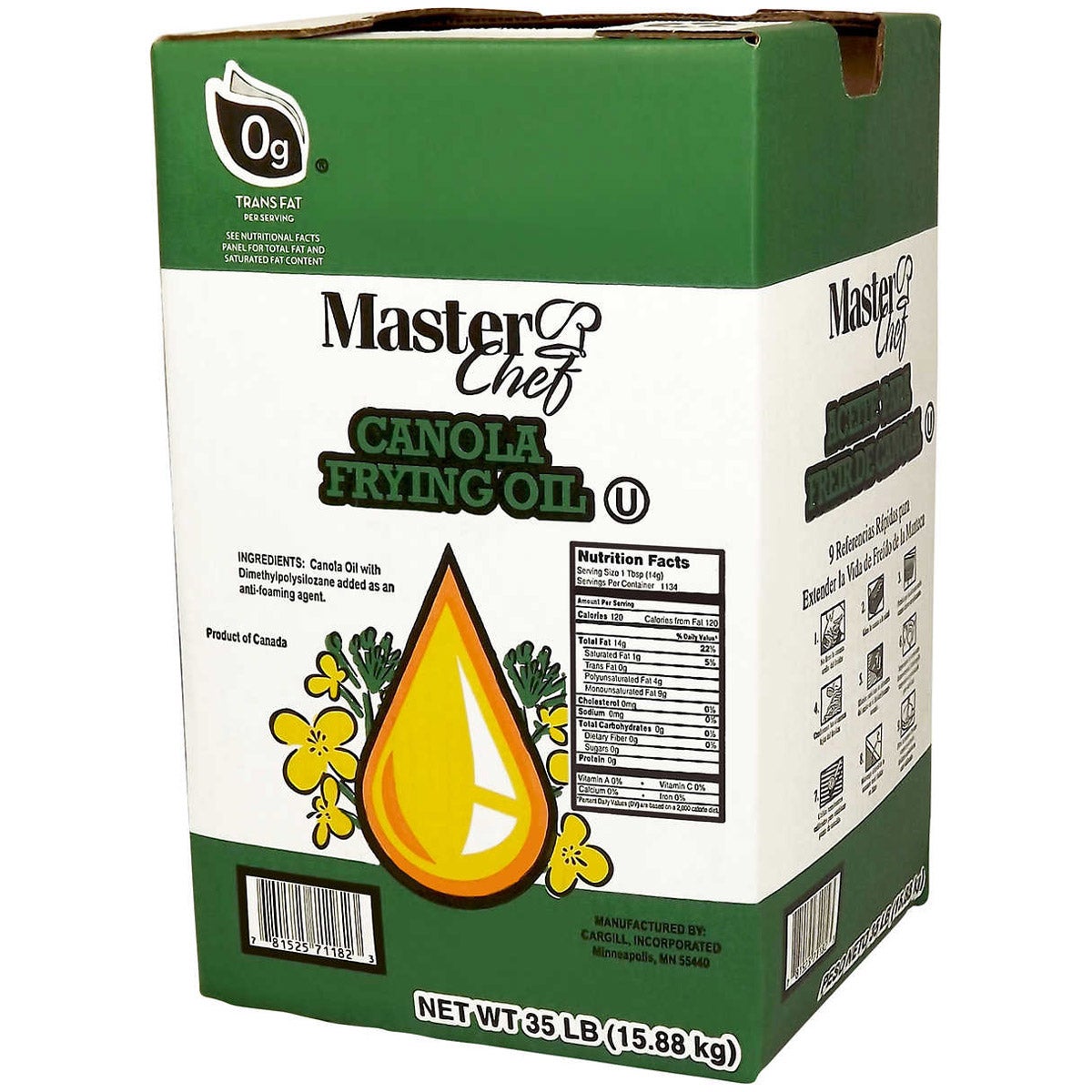MASTER CHEF CANOLA FRYING OIL 35 LBS