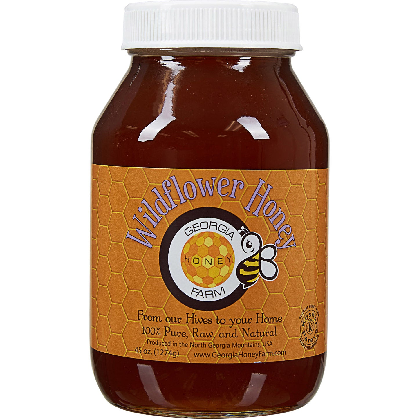 GEORGIA HONEY FARM RAW WILDFLOWER HONEY 45 OZ