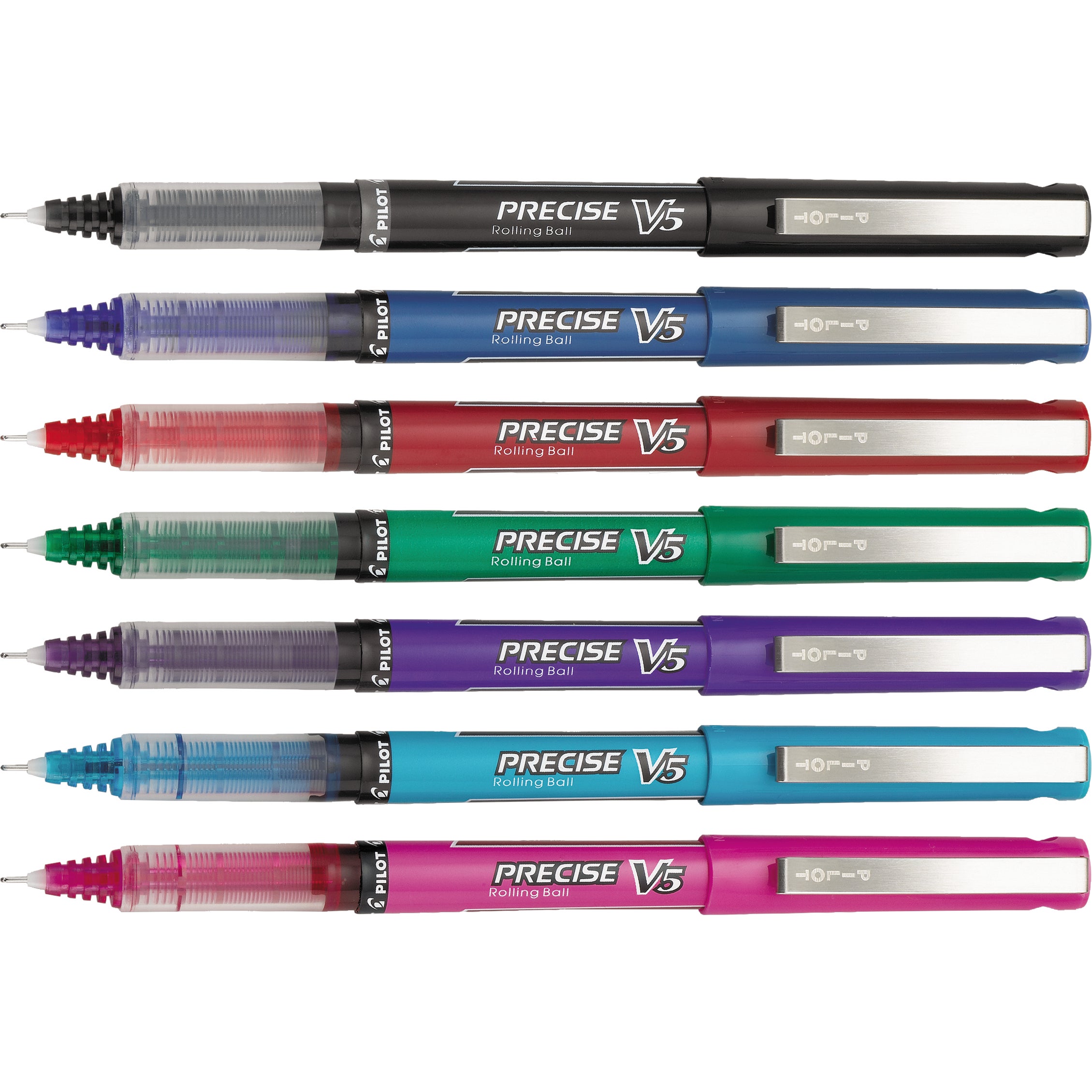 PILOT PRECISE V5 ROLLER PEN .5MM PIL26015 ASSRTD 7CT - Image 1