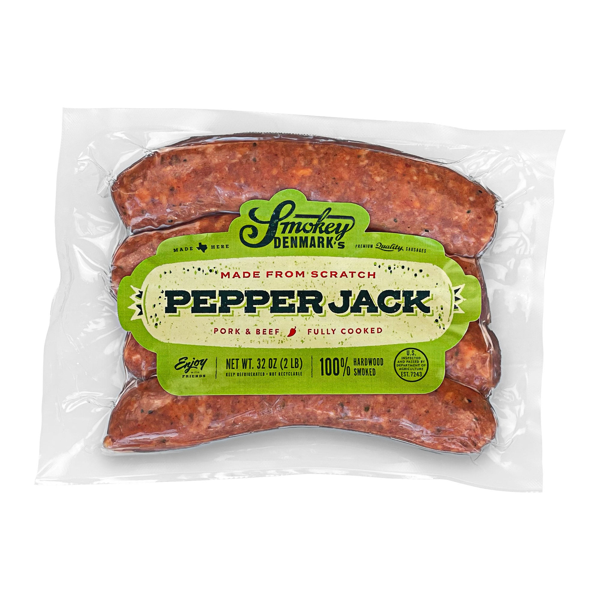 SMOKEY DENMARK PEPPER JACK SAUSAGE 2 LB