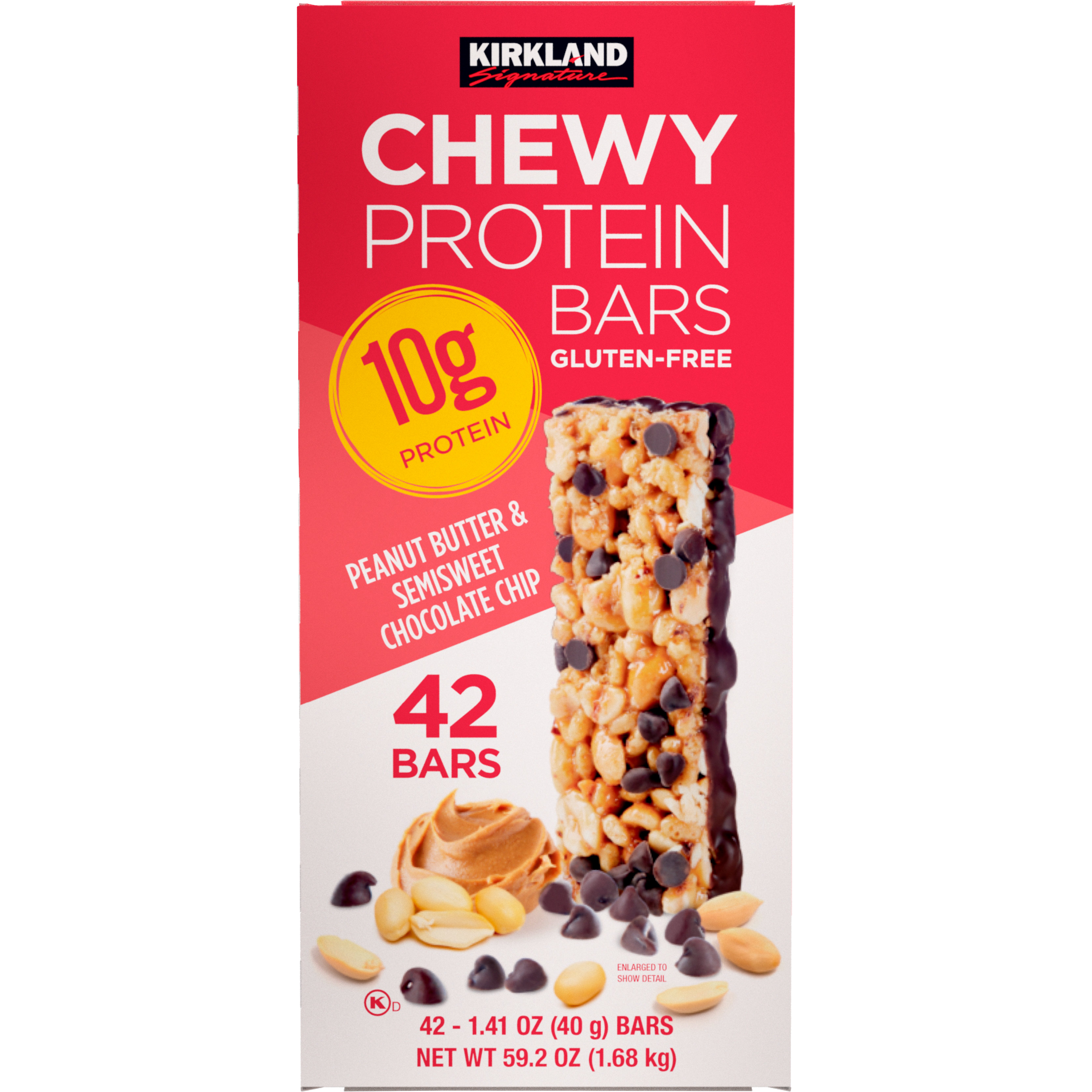 KIRKLAND SIGNATURE CHEWY PROTEIN BARS 42/1.41 OZ - Image 1