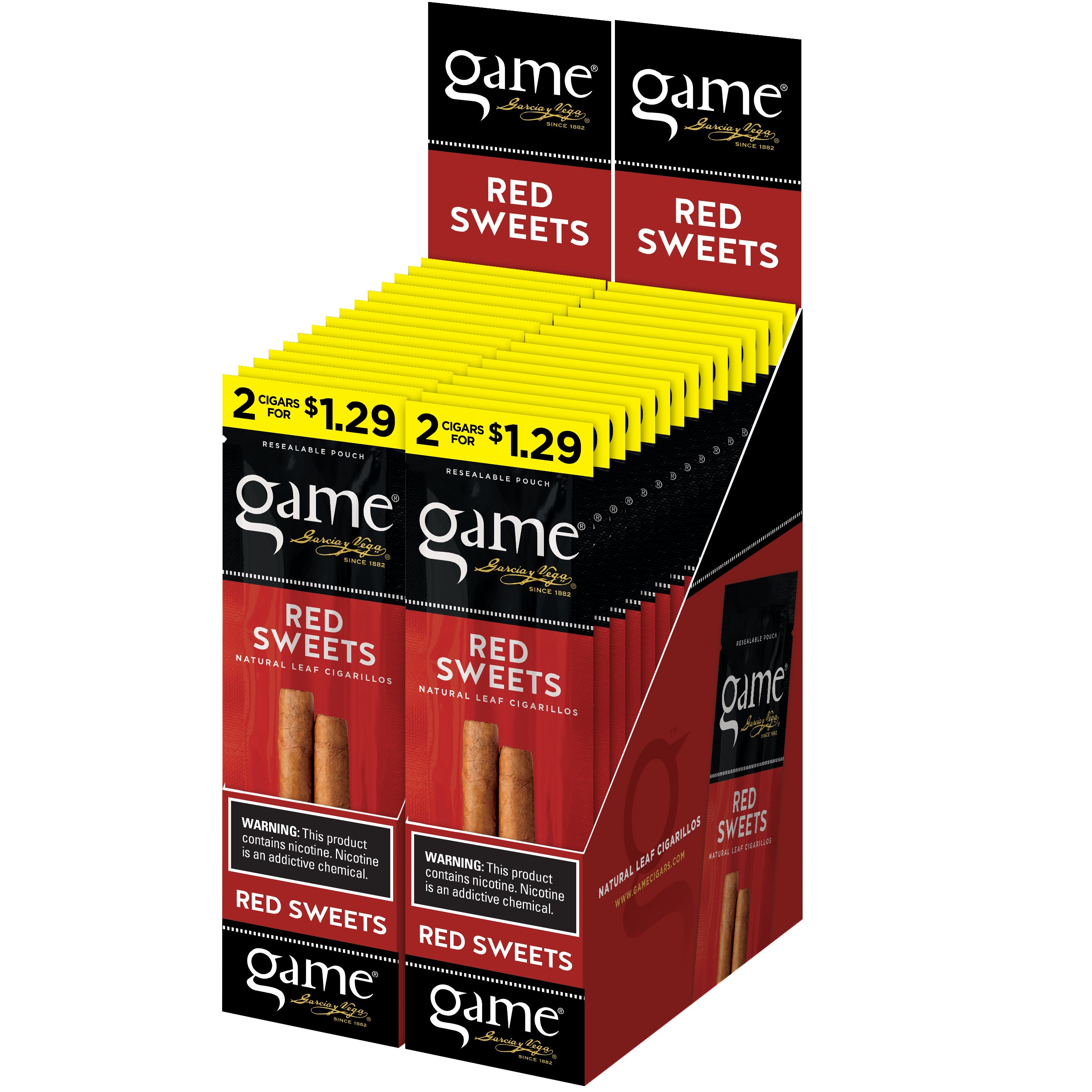 GAME FOILFRESH FLAVOR CIGARILLOS RED SWEET 30 CT 2/$1.29