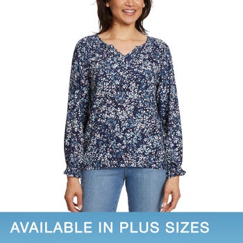 JESSICA SIMPSON LADIES' V-NECK BLOUSE
