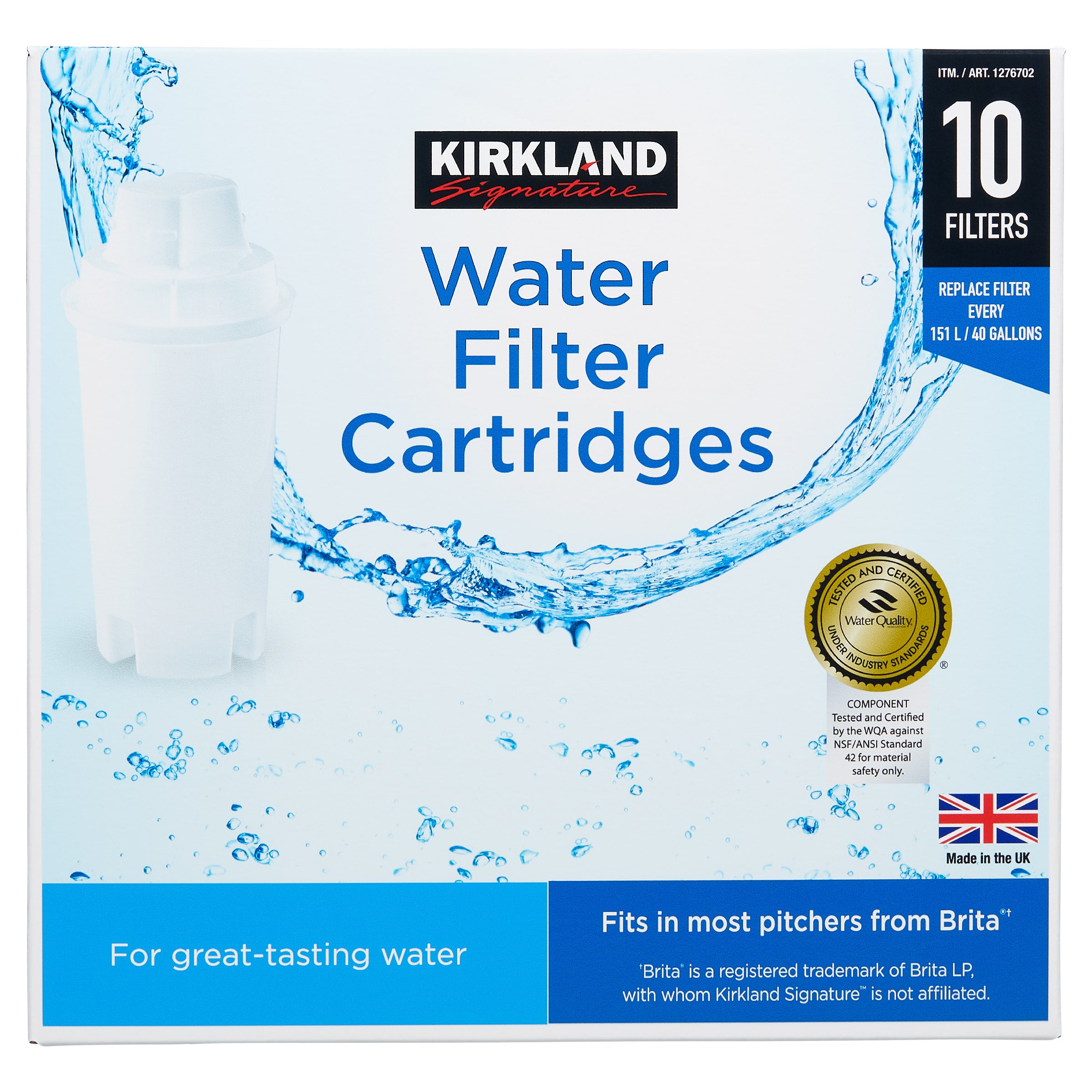 KIRKLAND SIGNATURE WATER FILTER CARTRIDGE 10 PACK - Image 1