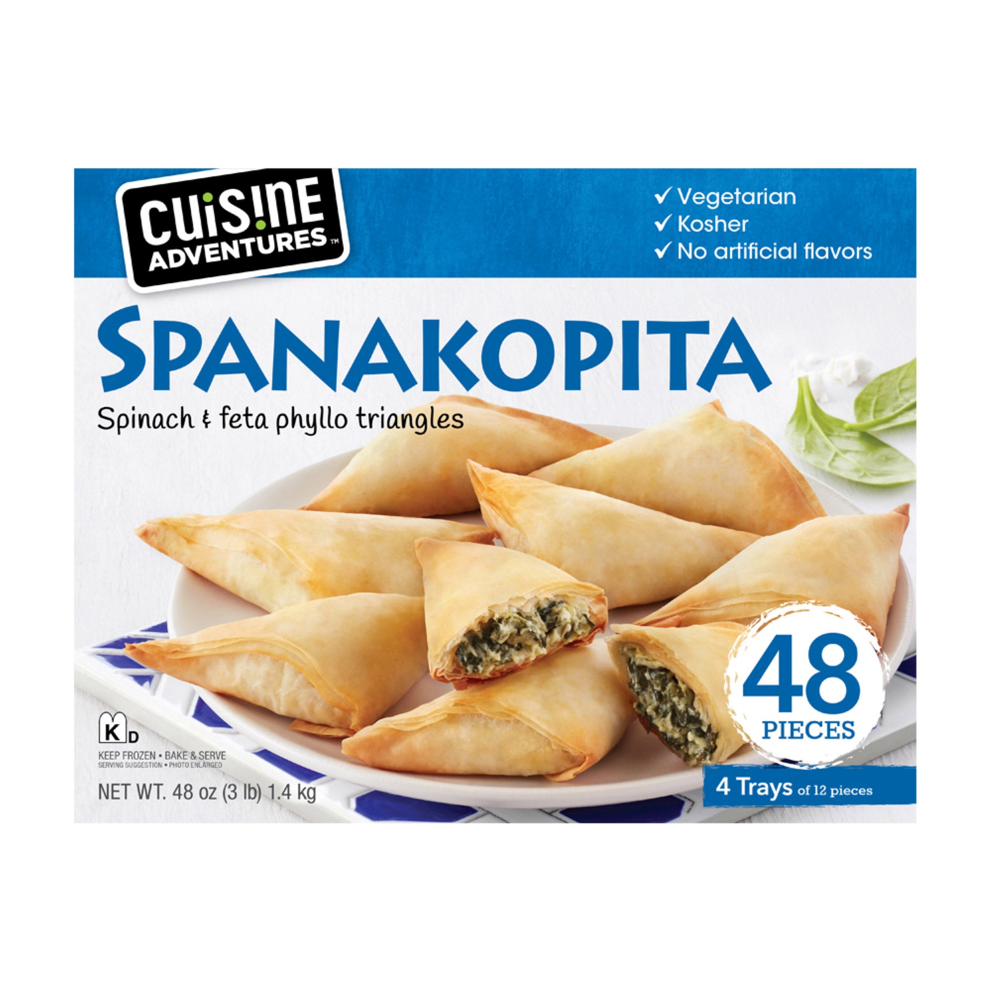 CUISINE ADVENTURES SPANAKOPITA 48 OZ