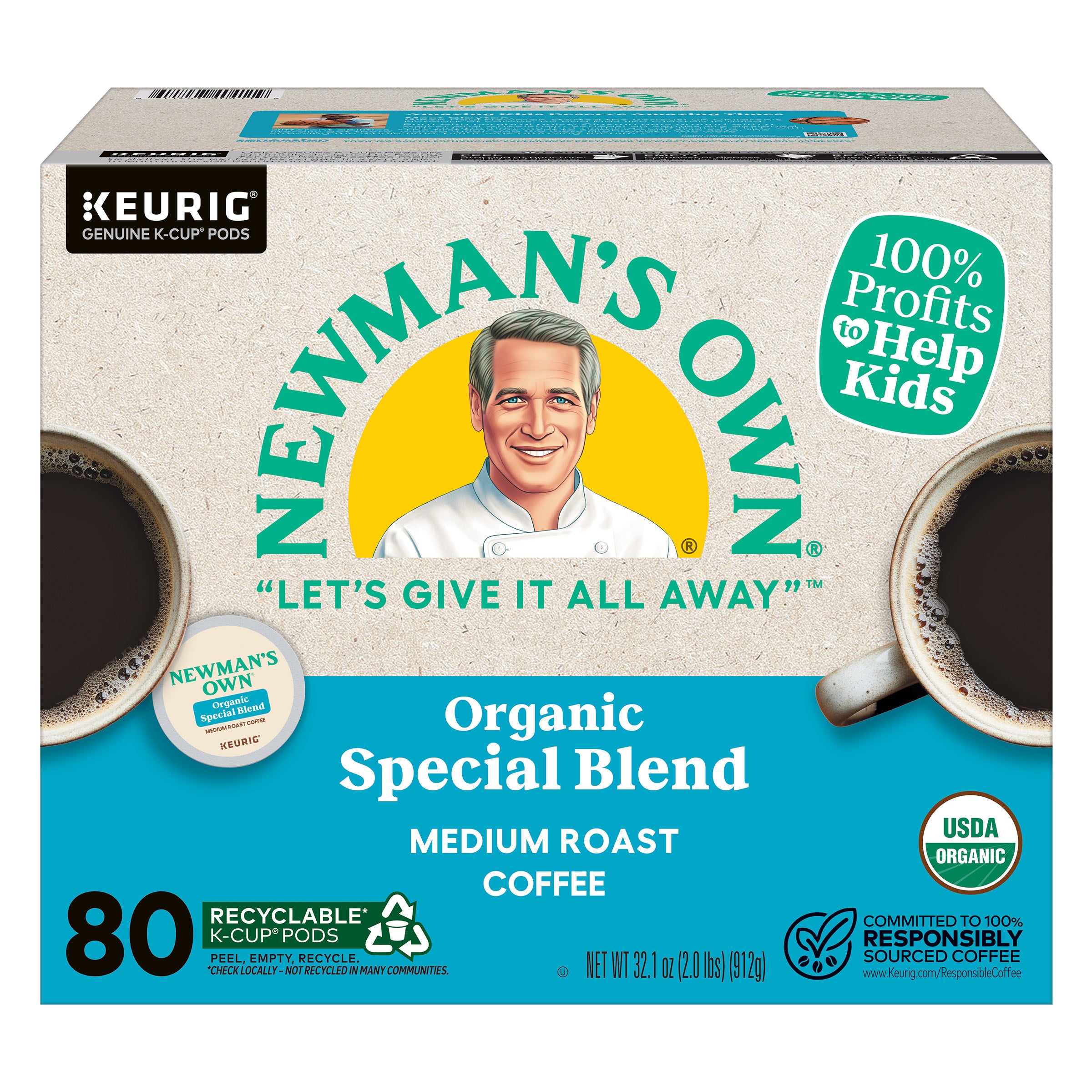 NEWMAN'S SPECIAL BLEND MEDIUM ROAST ORGANIC 80 COUNT K-CUP PODS - Image 1