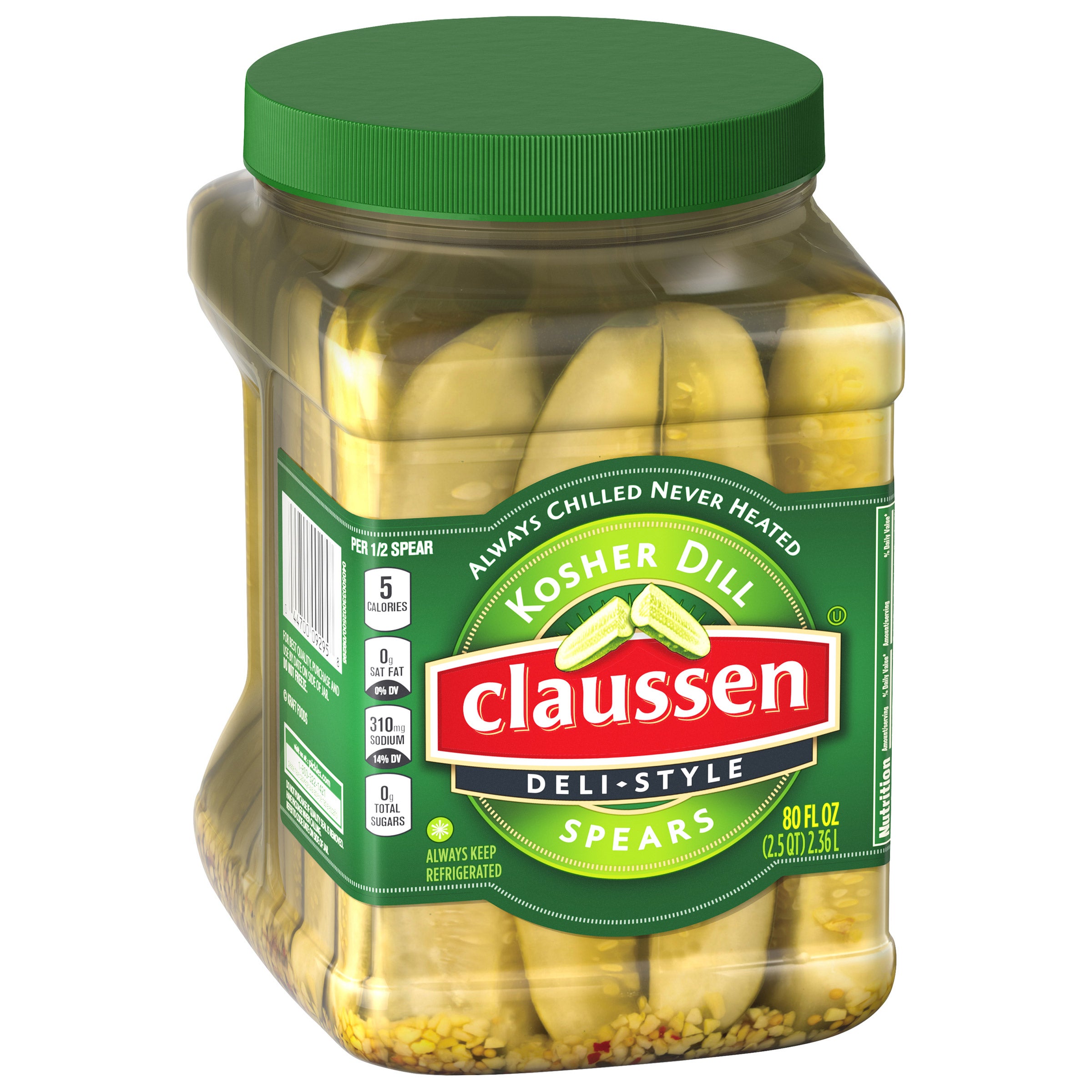 CLAUSSEN KOSHER DILL SPEARS 80 OUNCE JAR