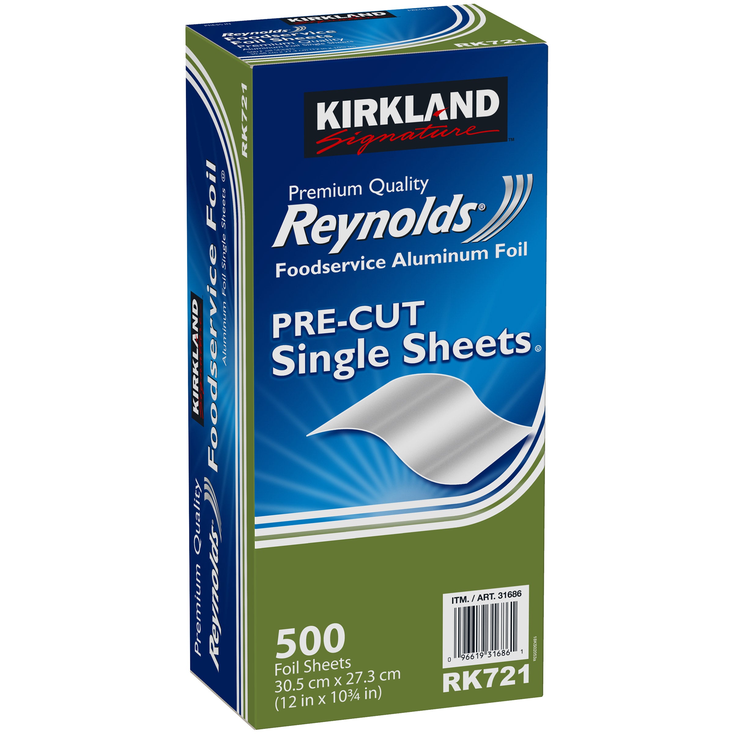 KIRKLAND SIGNATURE ALUMINUM FOIL SHEETS 500 COUNT - Image 1