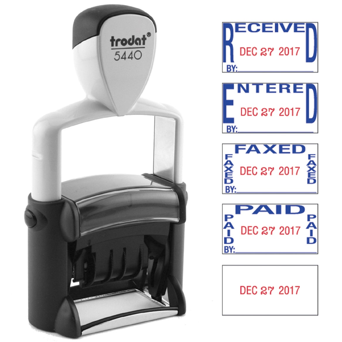TRODAT 5 IN 1 DATE STAMP USST5444 BLU/RED