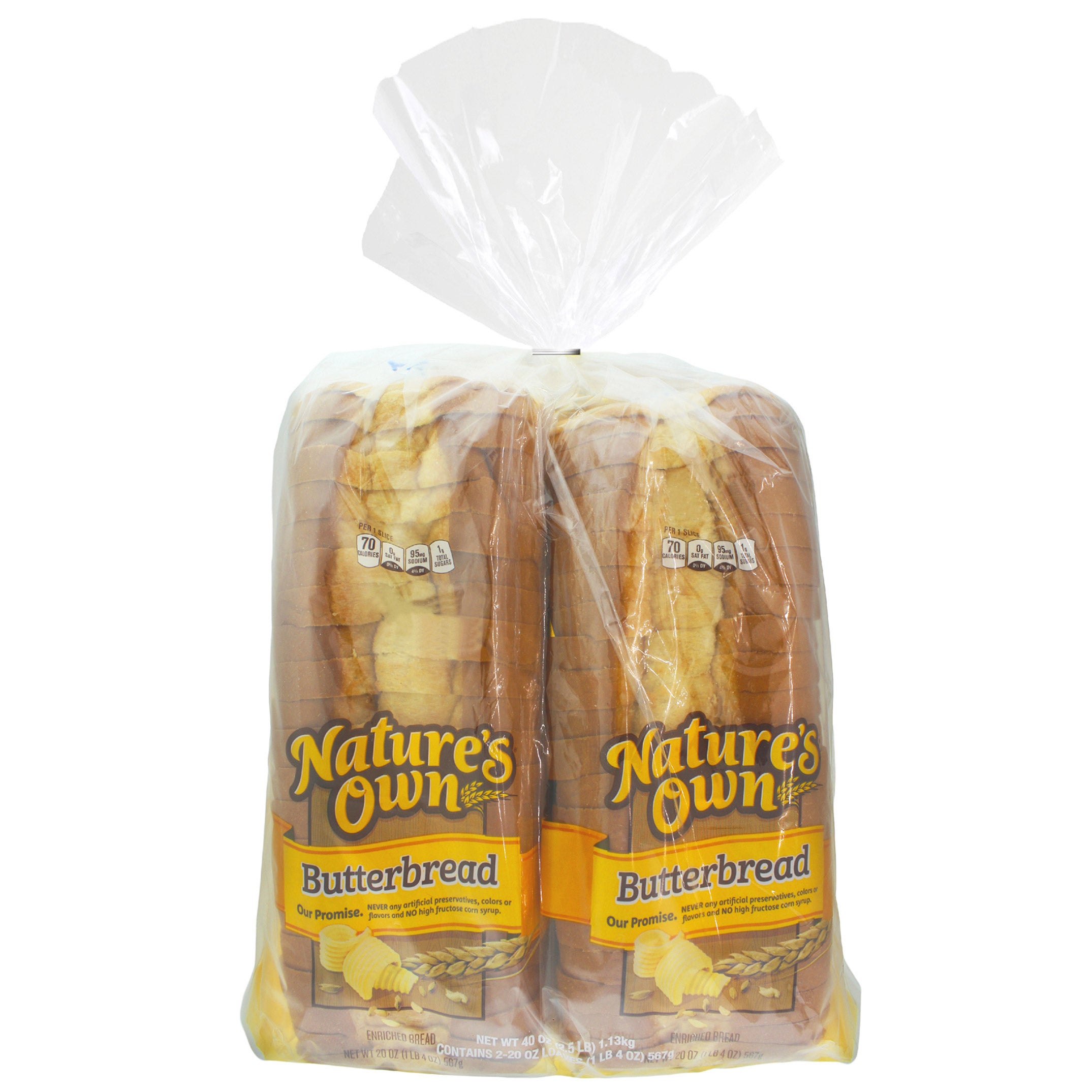 NATURE'S OWN BUTTER BREAD 20 OZ. SINGLE LOAF