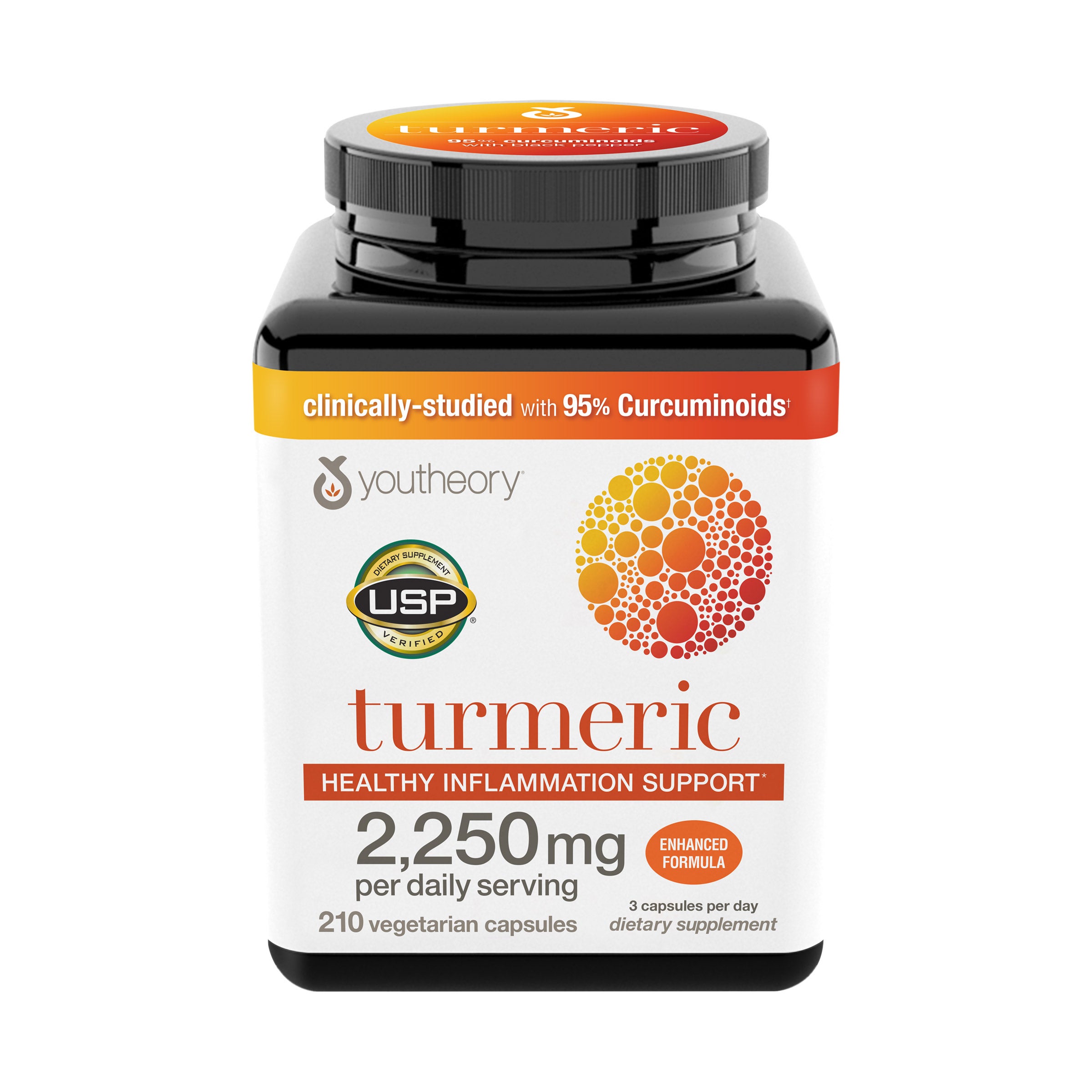 YOUTHEORY TURMERIC 2250MG 210 VEGGIE CAPS