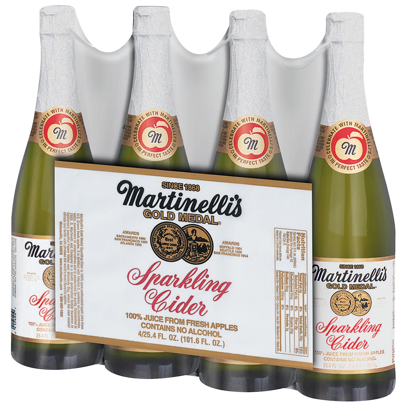 MARTINELLI'S SPARKLING APPLE CIDER 4/25.4 OZ