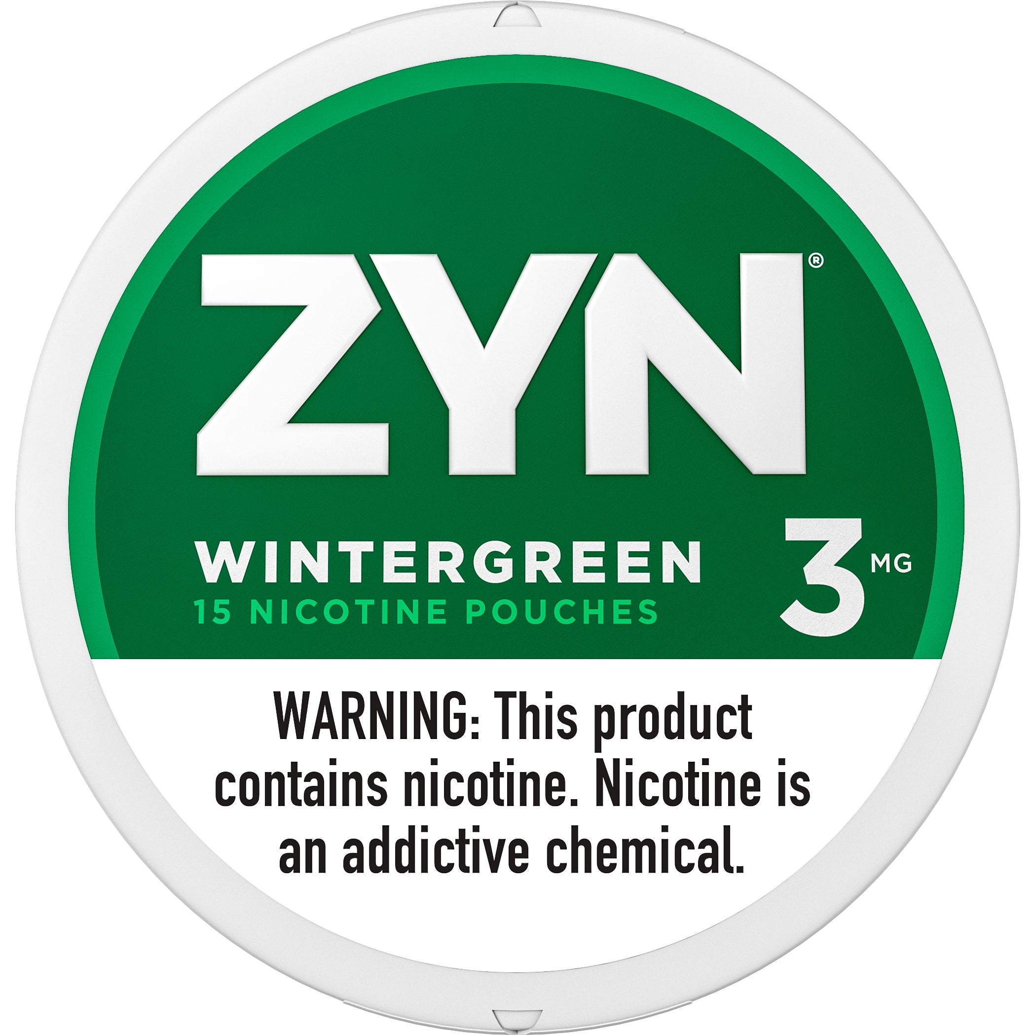 ZYN WINTERGREEN POUCH 3MG 5 CANS