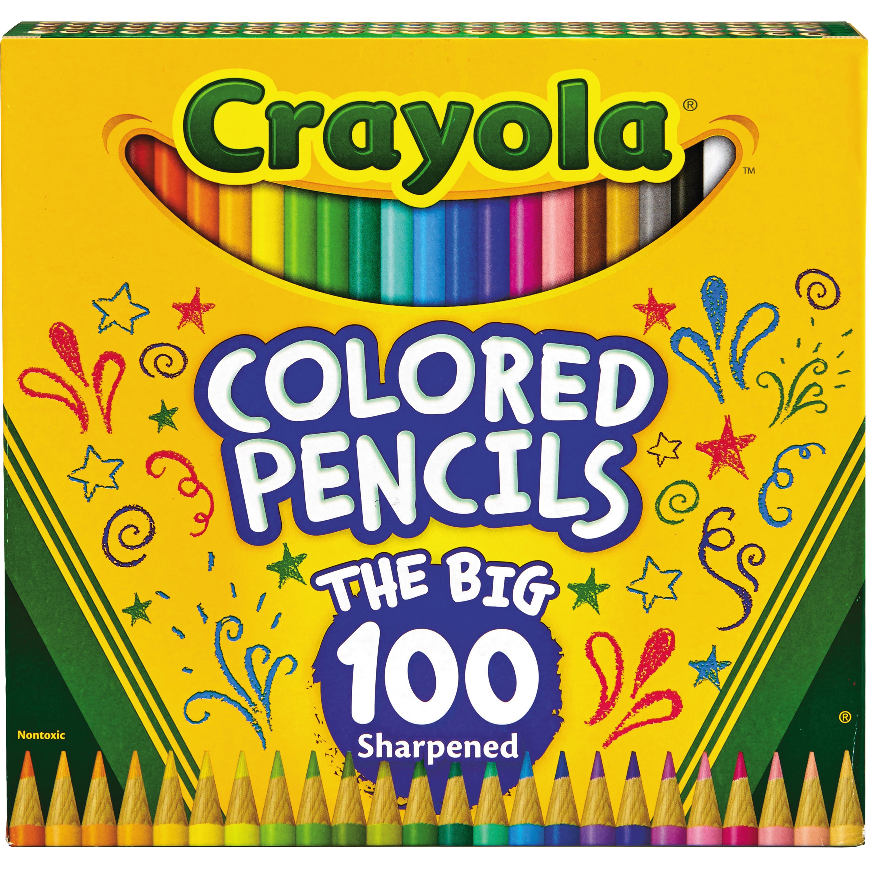 CRAYOLA #1 LONG COLORED PENCIL CYO688100 100CT - Image 1