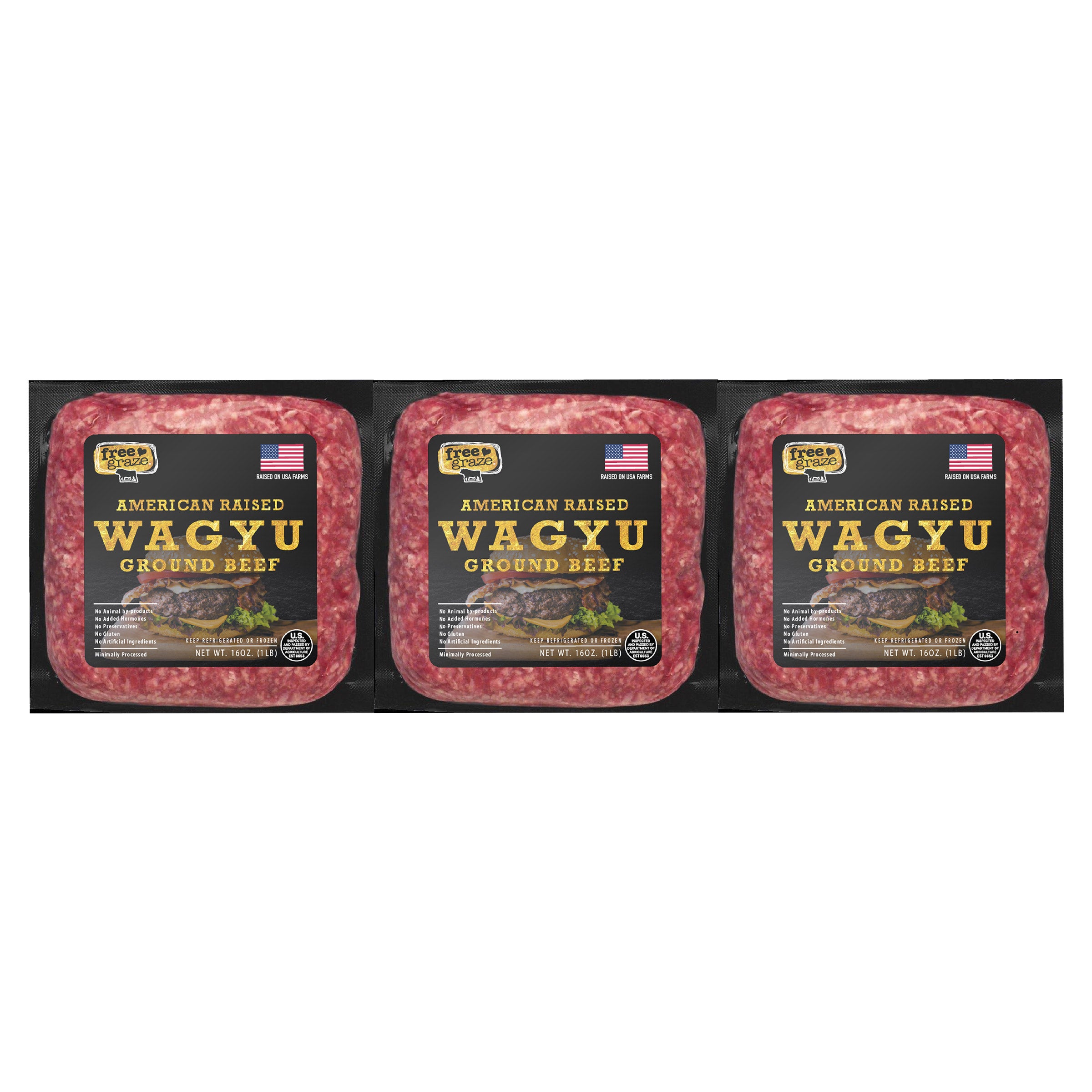 AMERICAN RAISED WAGYU GROUND BEEF 48OZ (3 LBS)