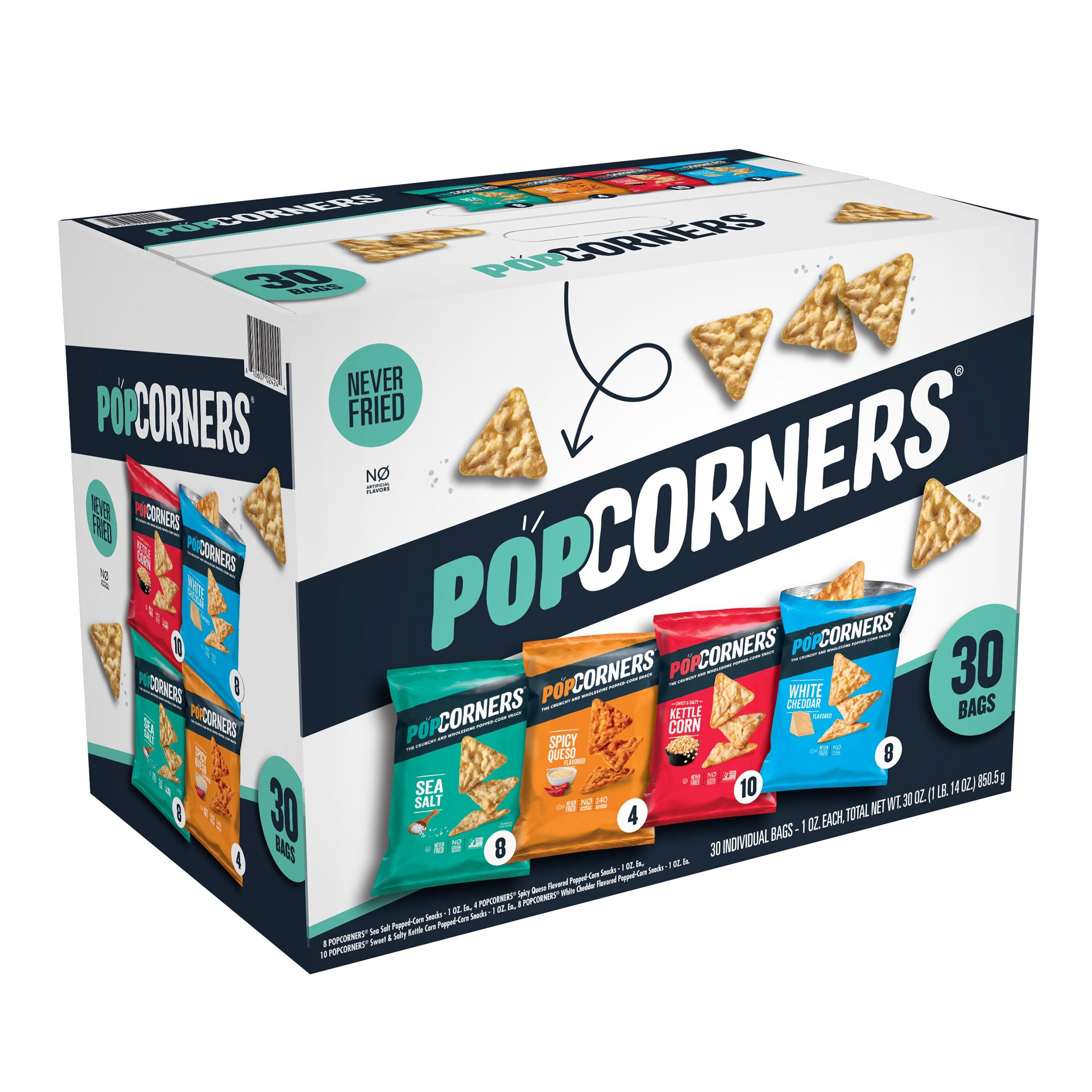 POPCORNERS VARIETY PACK 30 COUNT BOX - Image 1
