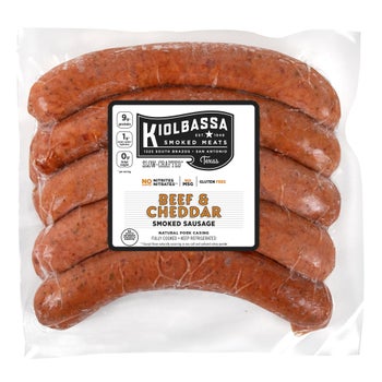 KIOLBASSA PROVISION CO BEEF & CHEDDAR SAUSAGE 3LBS