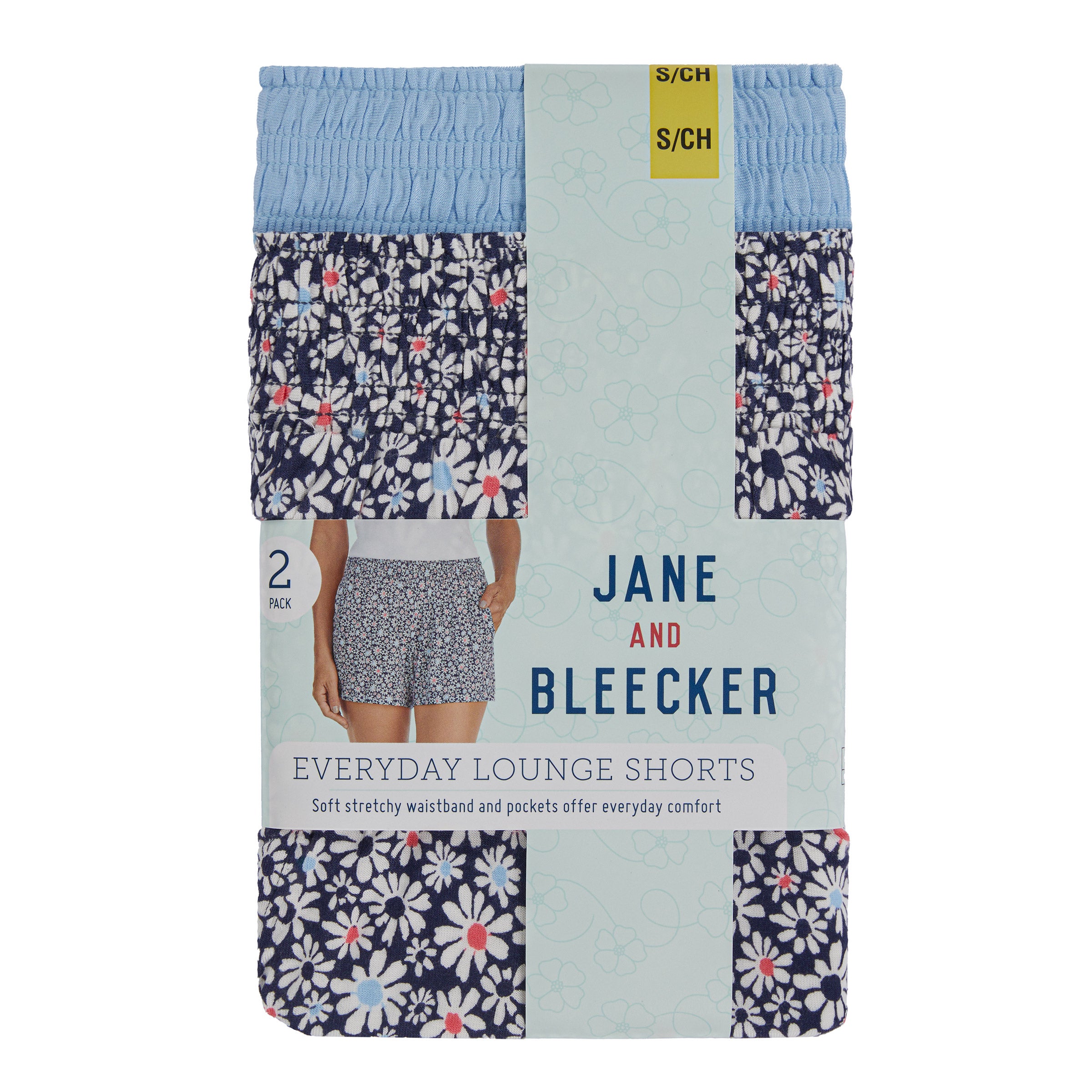 JANE & BLEECKER LADIES' LOUNGE SHORTS 2PK - Image 1