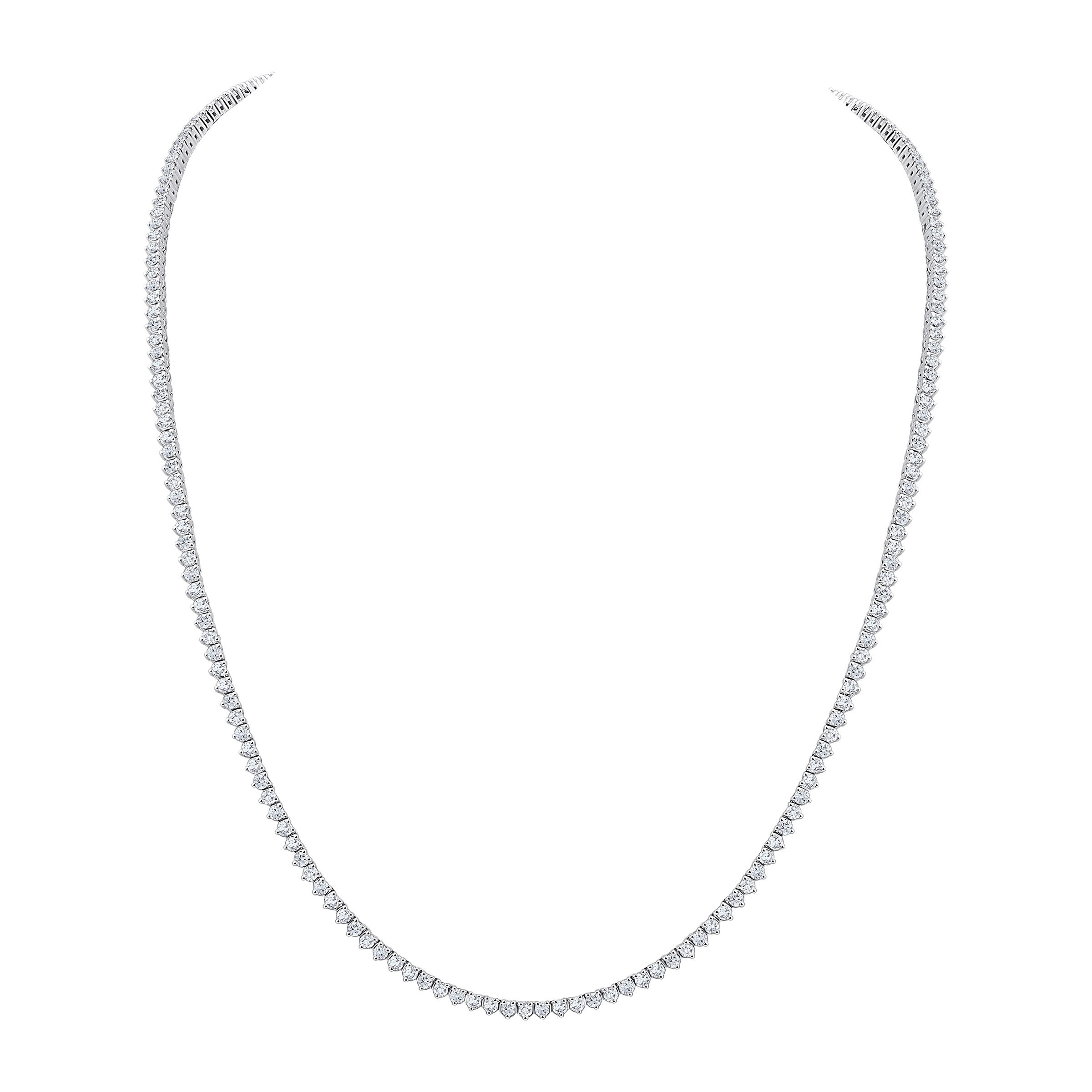14KT WHITE GOLD VS2 G 5.00CTW ROUND DIAMOND STRAND NECKLACE - Image 1